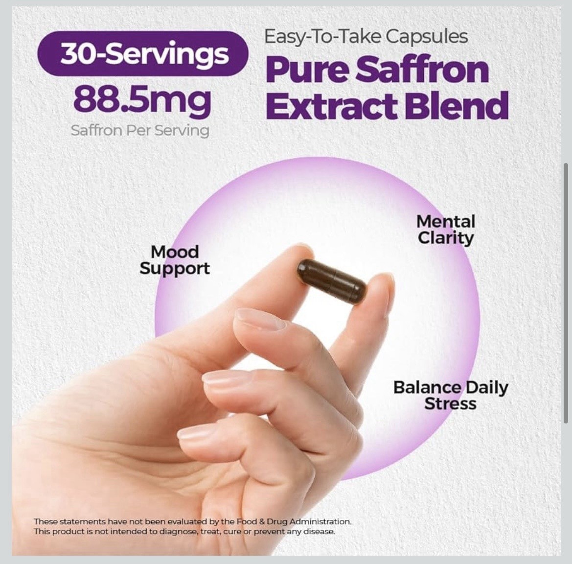 Lot of 3 Saffron Supplements (60 Vegan Capsules | 88.5 mg Each) – Sealed