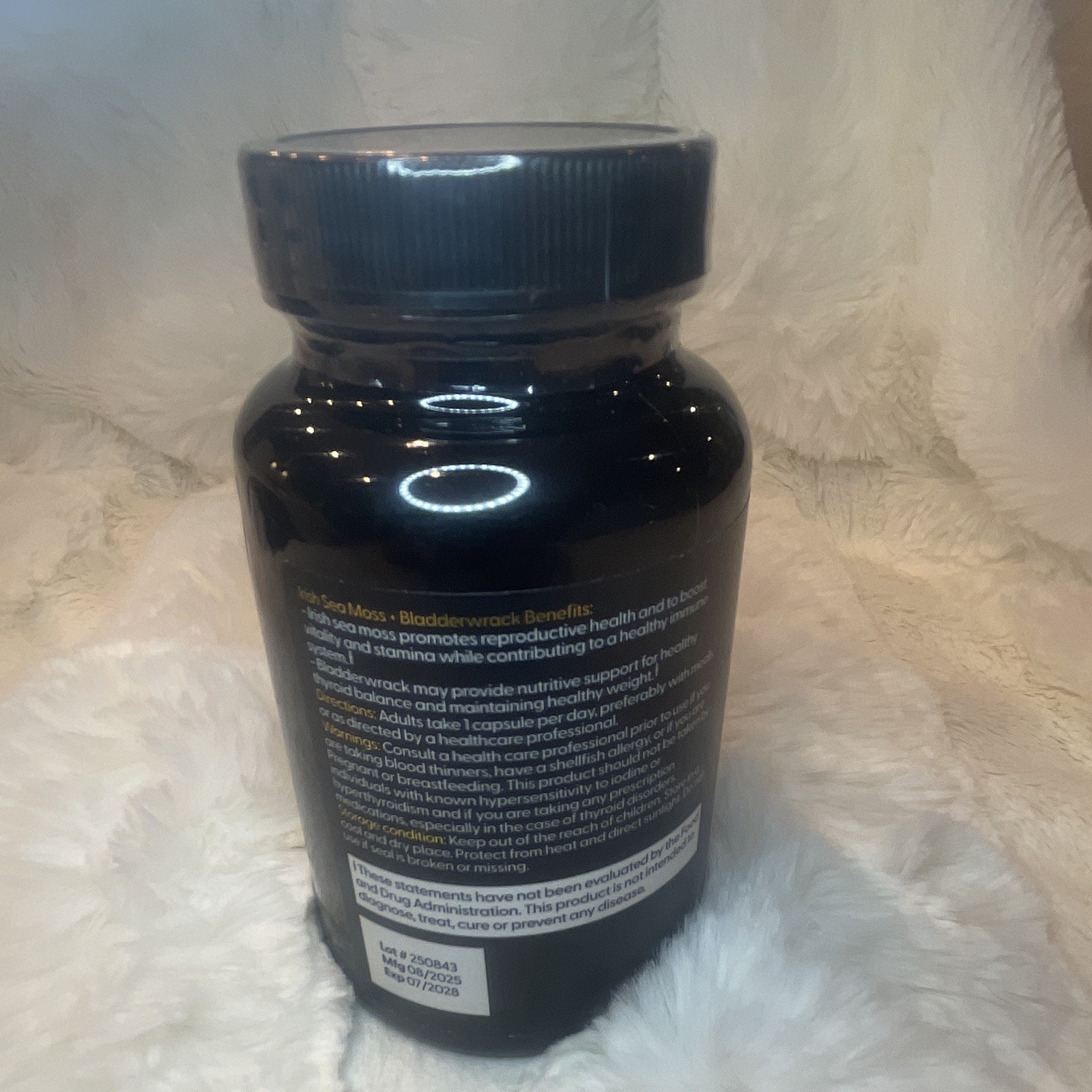 Organic Irish Sea Moss + Bladderwrack 400mg Capsules 90ct Exp 2026-08