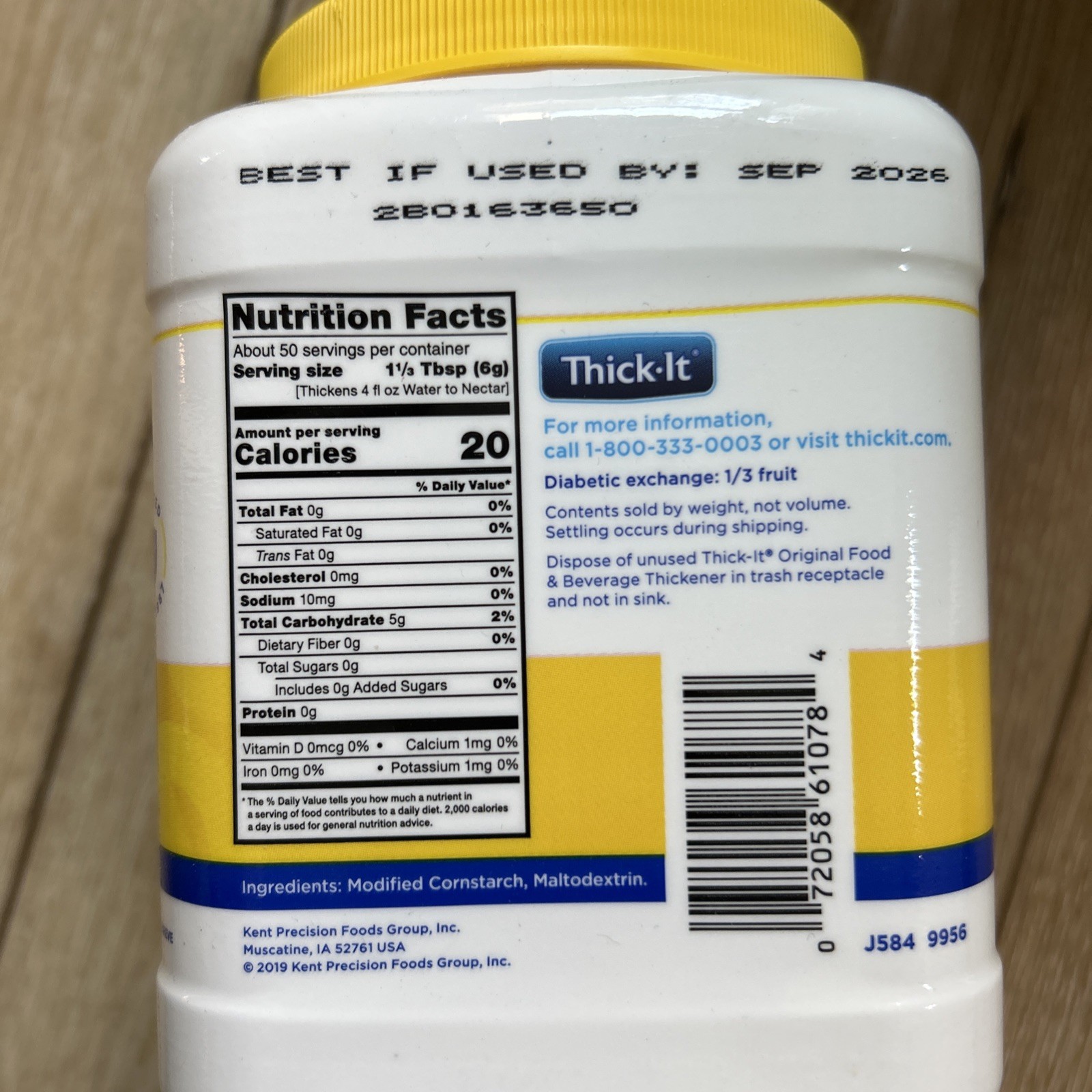 Thick-It Original Food & Drink Thickener (4) Unflavored 10oz Canister Sealed