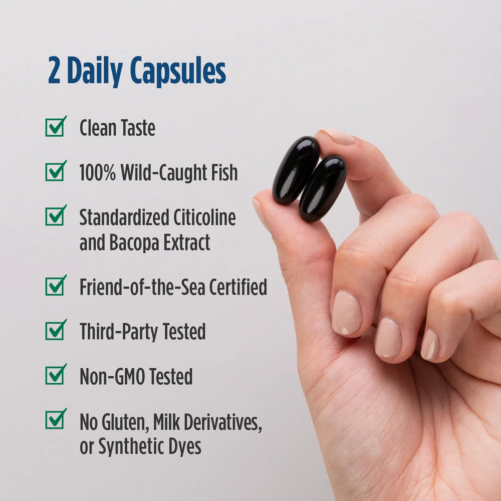 Nordic Naturals Omega Focus – Omega-3s + More for Brain Health & Function, 60 Ct