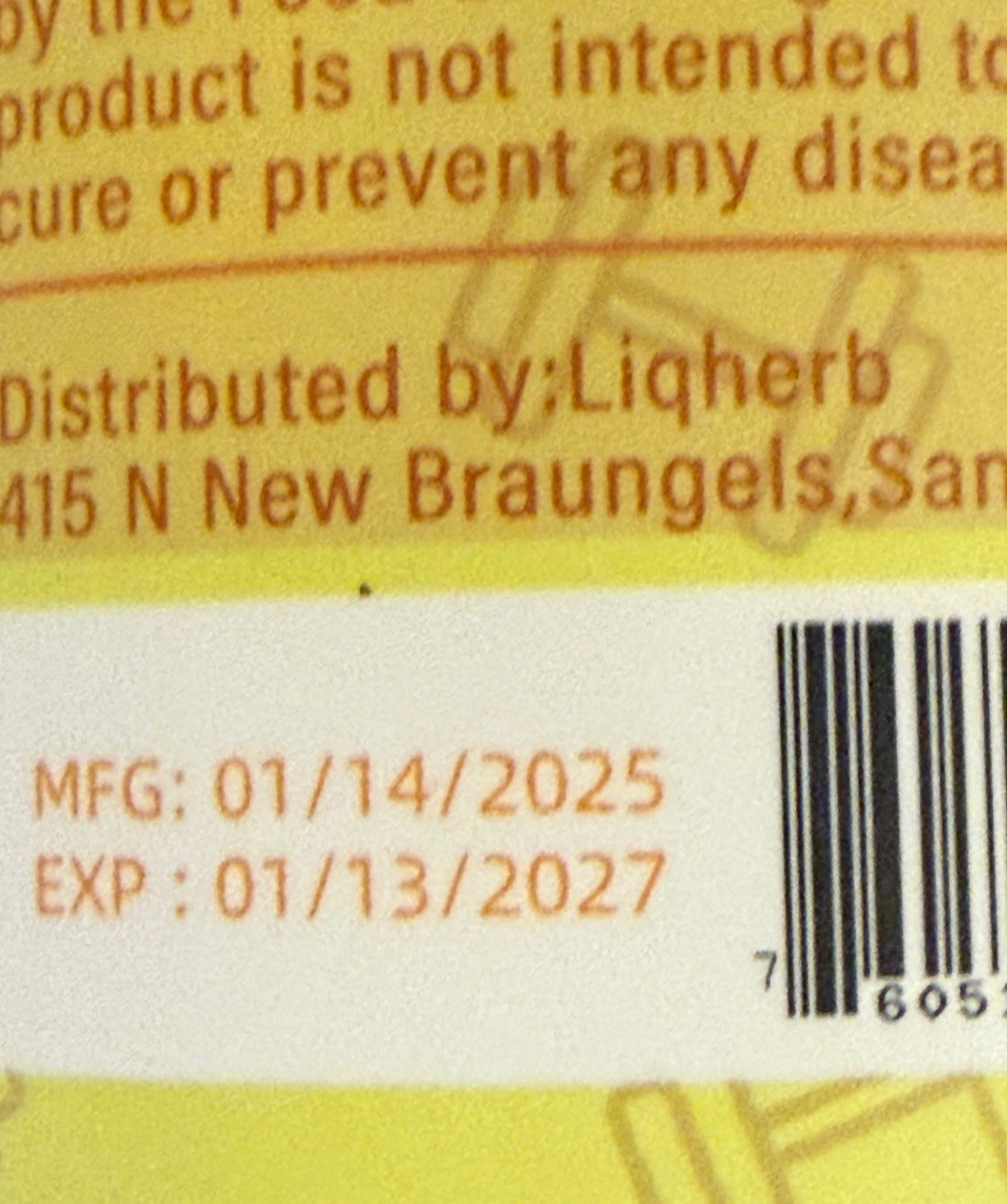 Lot of 2 Liqherb HMB + L-Leucine Gummies 3000mg Lemon Flavor 60 Gummies Sealed