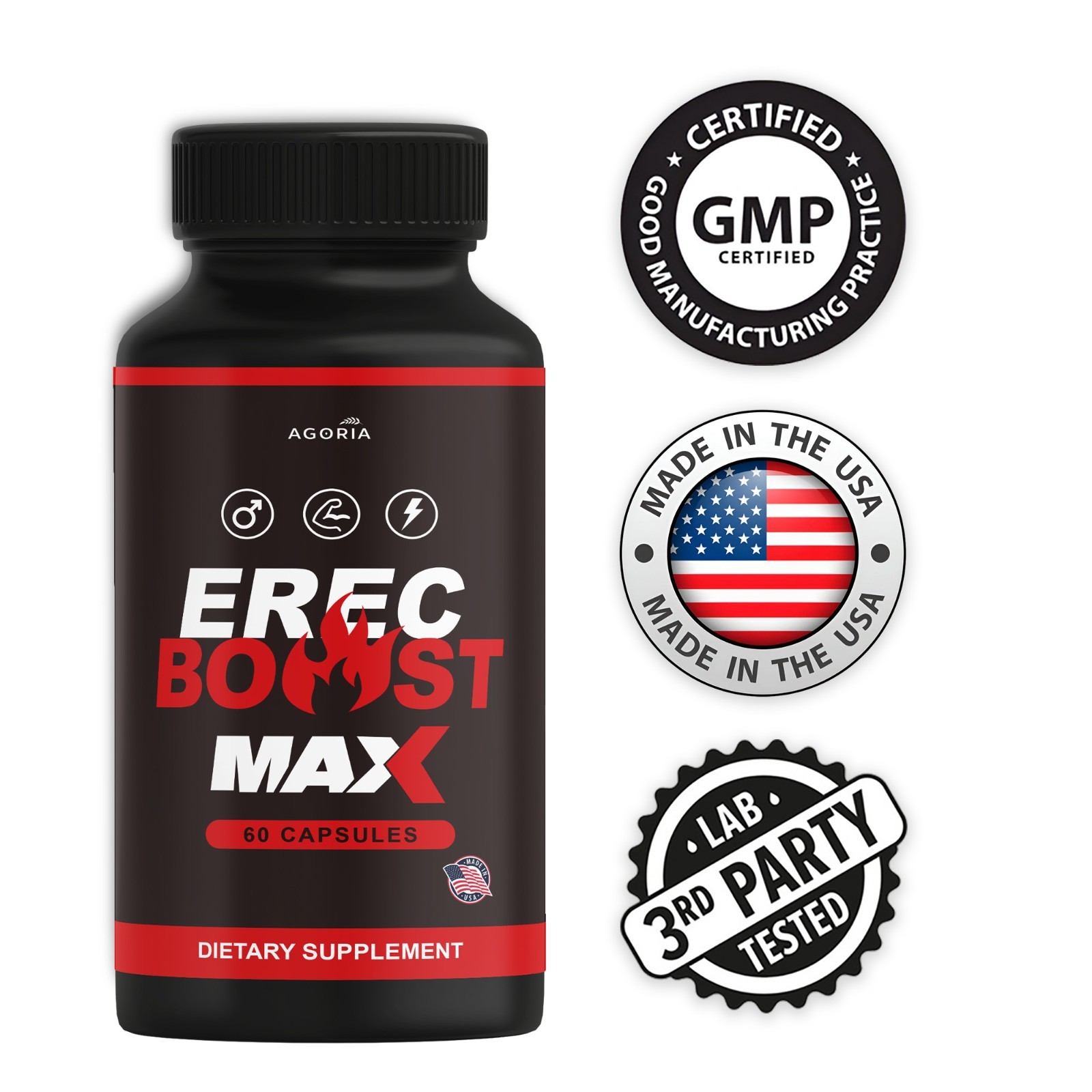Erec Boost MAX Pills Erec Booster, Erec Boost High Drive (5 Pack)