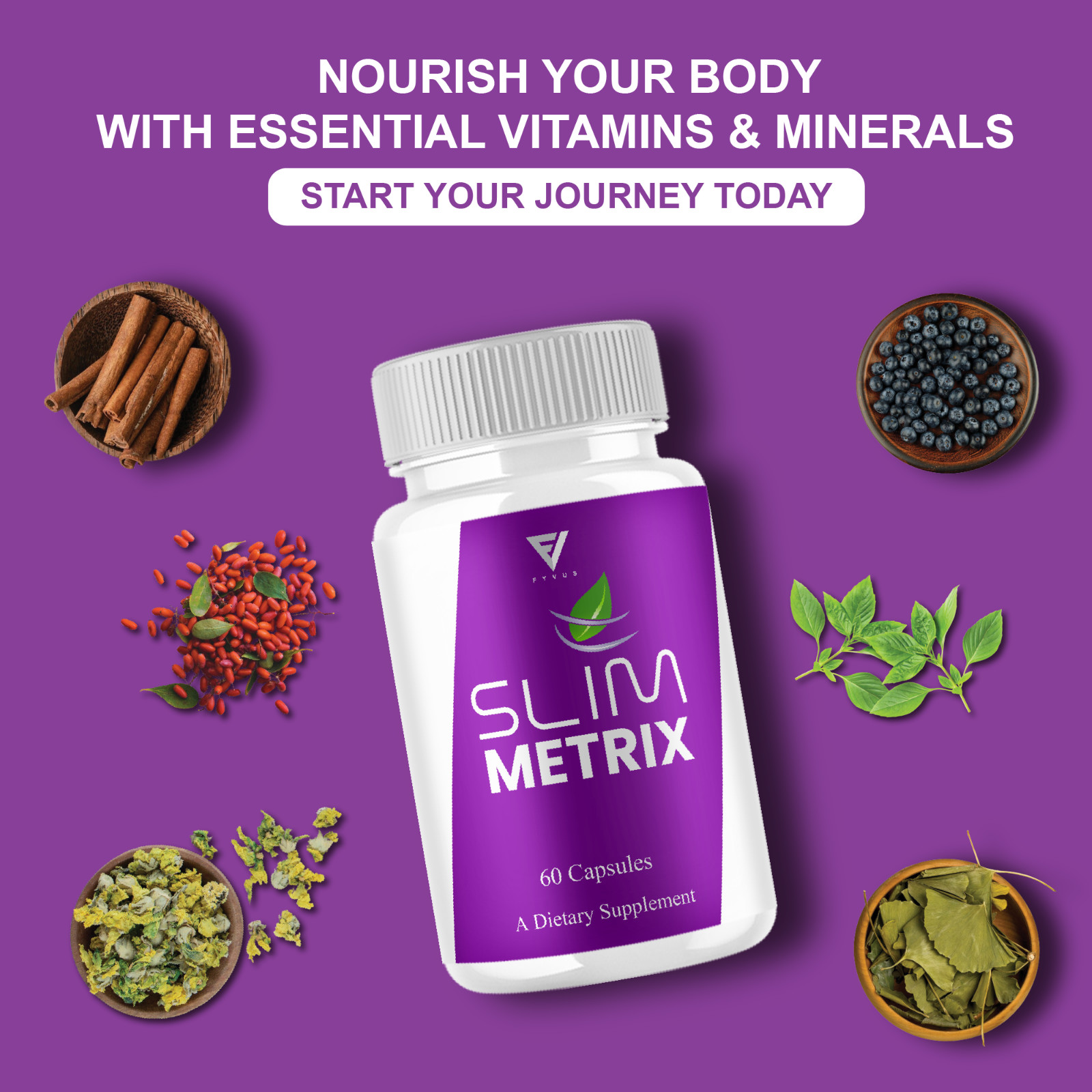 (3 Pack) Slim Metrix Weight Supplement, Slim Metrix Support (180 Capsules)