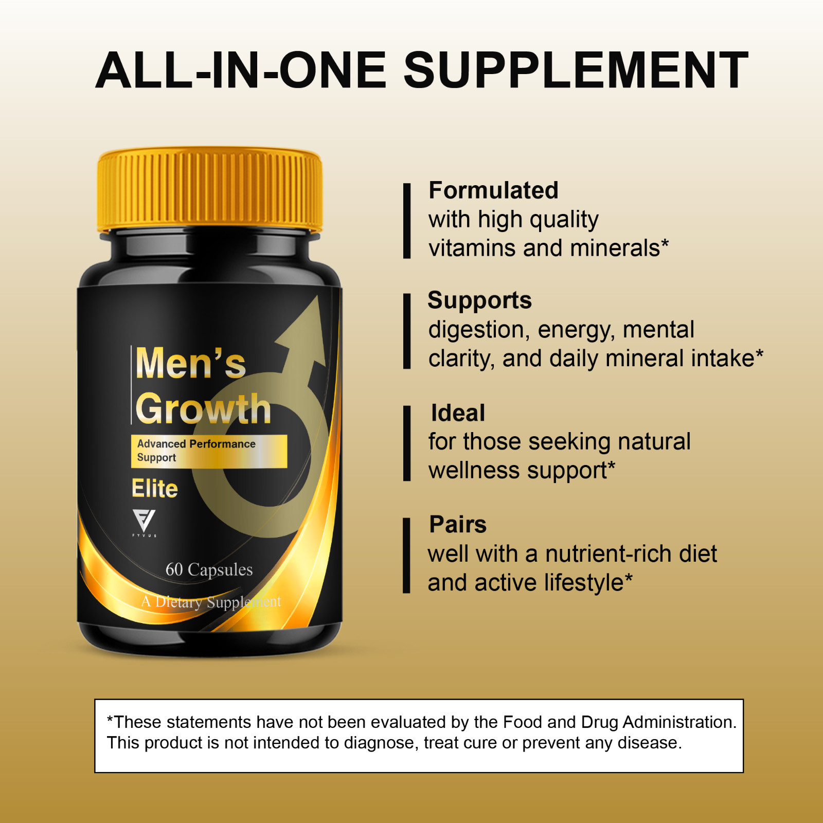 (3 Pack) Mens Growth Pill, MensGrowth Performance Support (180 Capsules)