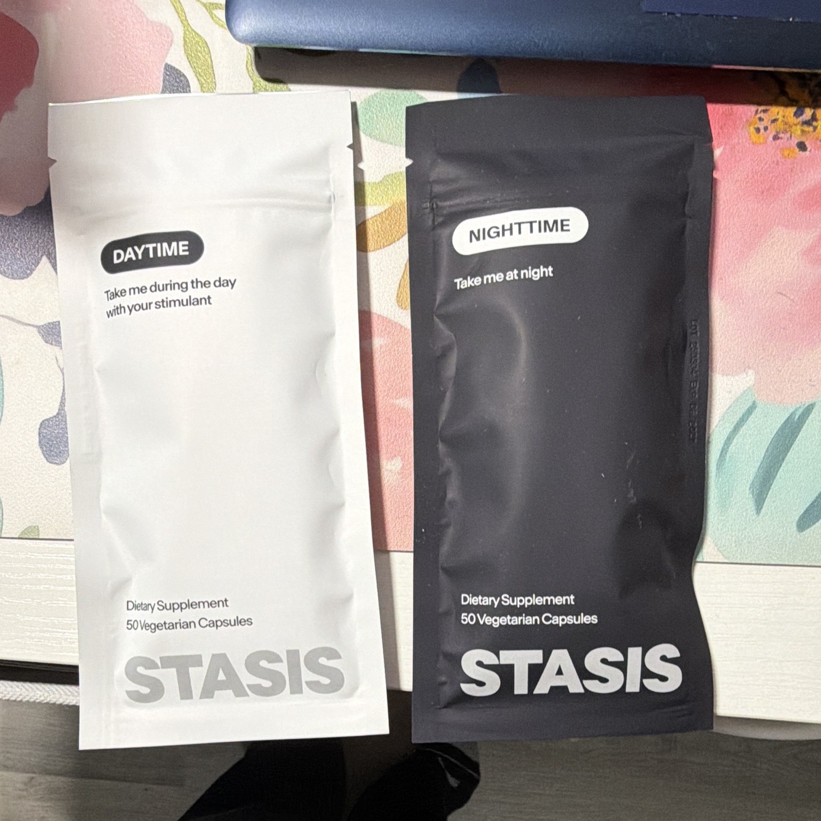 STASIS Daytime + Nighttime Dietary Supplement Capsules Vegetarian 50 Ct
