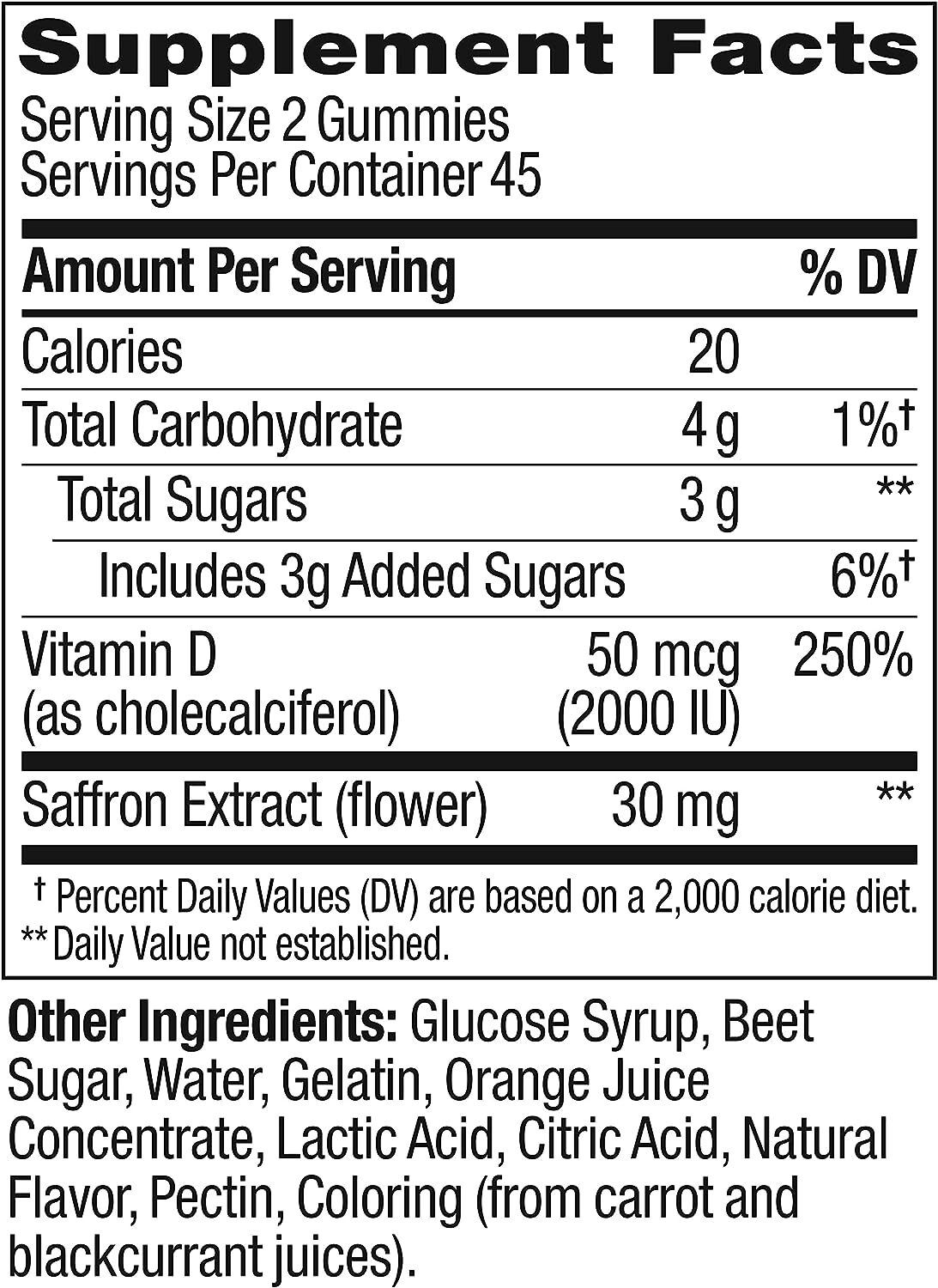 OLLY Hello Happy Gummy Worms, Mood Balance Support, Vitamin D, Saffron 90 Count