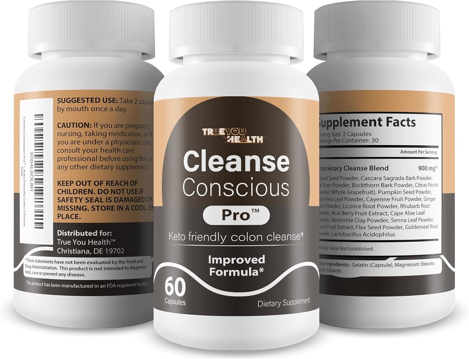 Colon Cleanse Capsules Keto Friendly Digestive Gut Support 60 Count