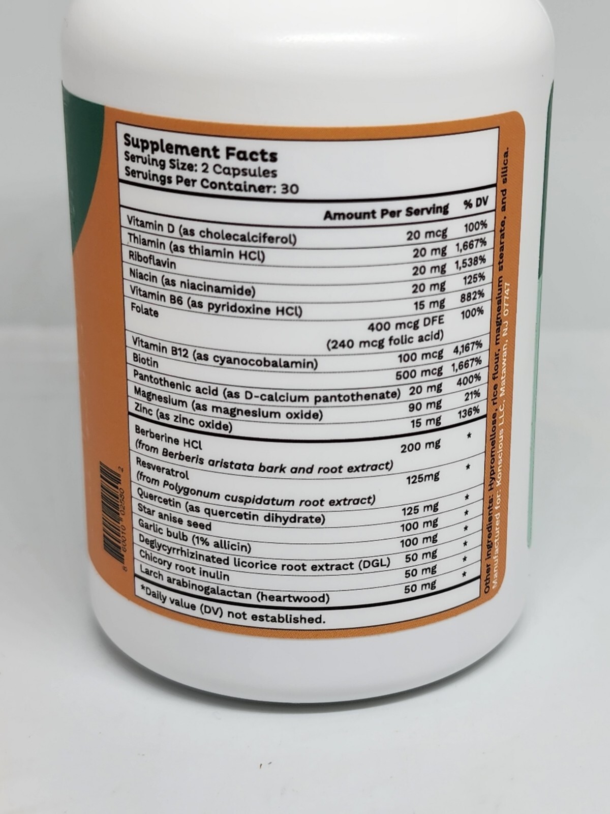 Emma Relief Supplement by Konscious Solution for Gut Health Issues 60 capsules