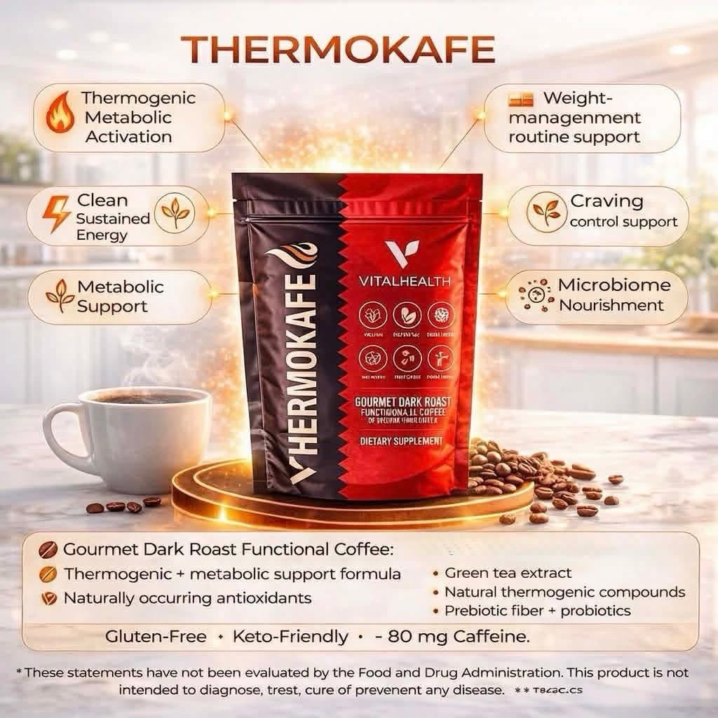 V-THERMOKAFE by VitalHealth Gourmet Dark Roast Coffee(Dietary Supplement) 5.30oz