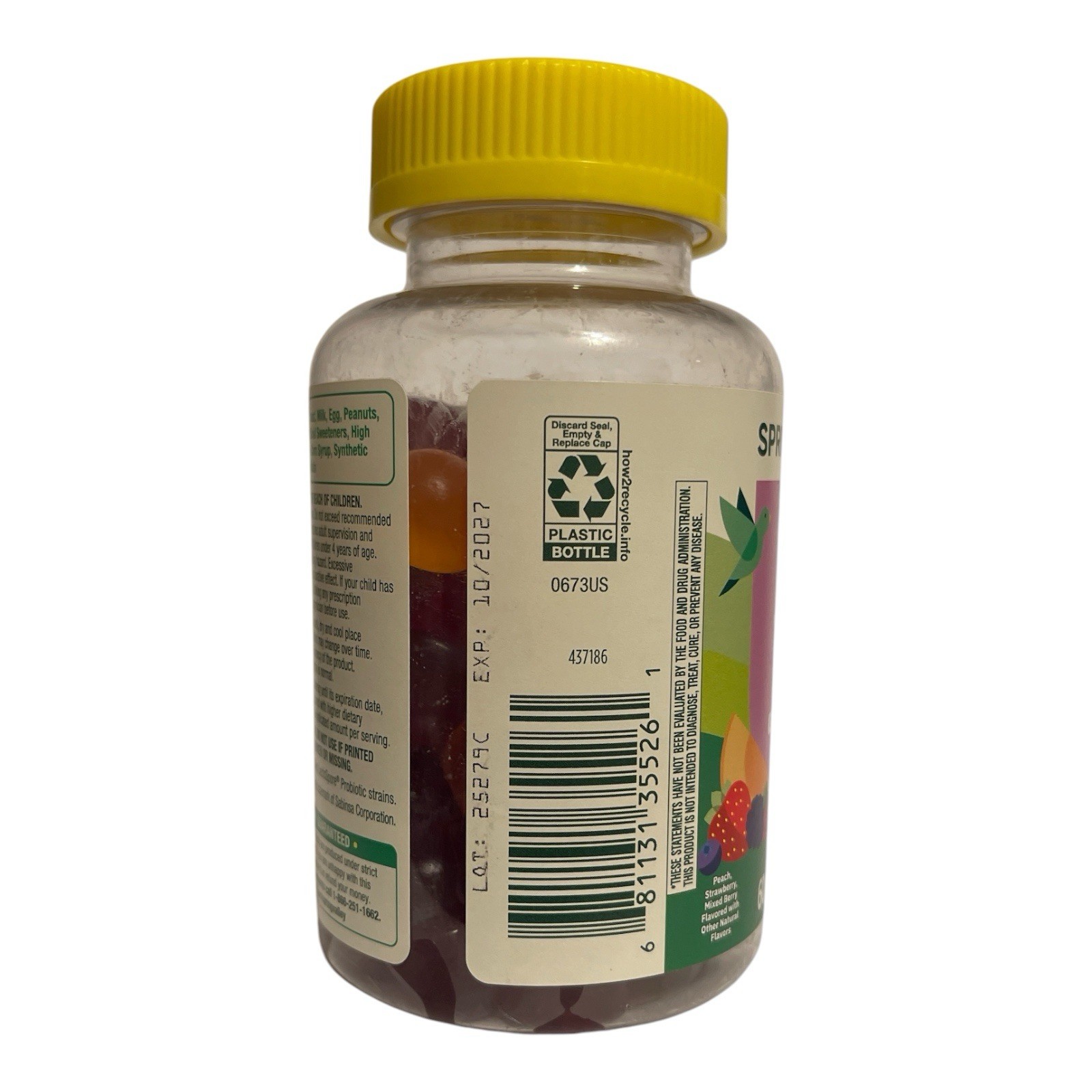 Spring Valley Kids Probiotic Gummies 1 Billion CFU 60 Vegetarian Gummies