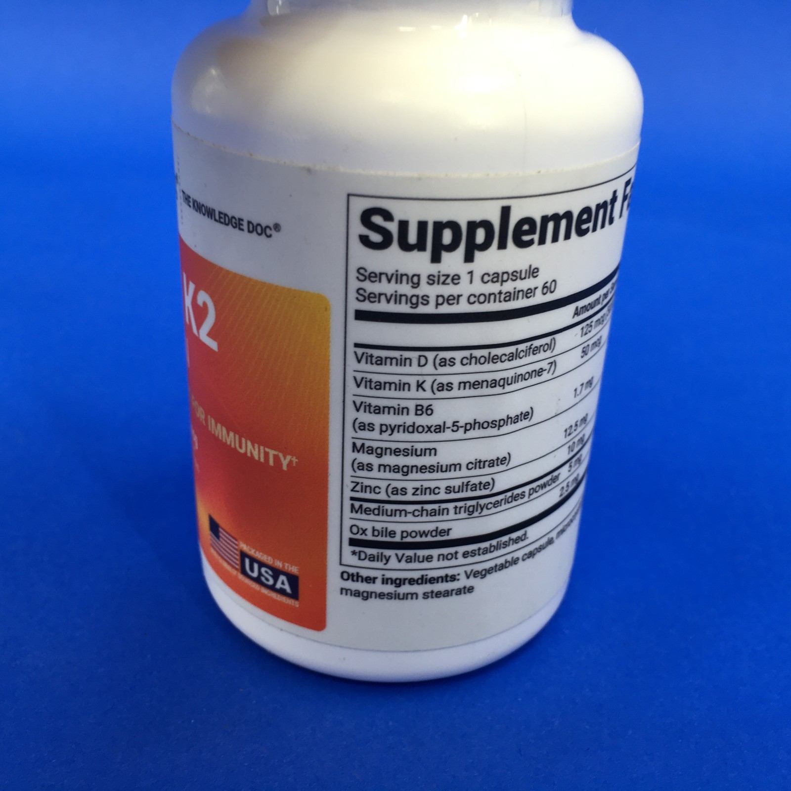 Dr. Berg D3 & K2 Vitamin 2 in 1 Support for Immunity 60 Capsules