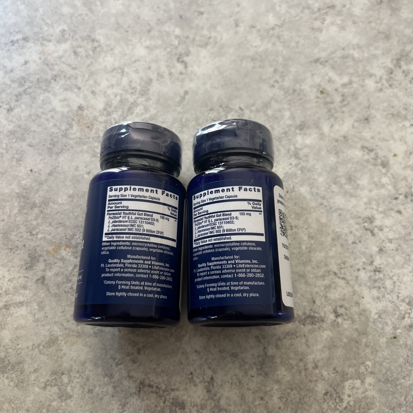 2X Life Extension FLORASSIST Probiotic Youthful Gut 30 Caps EXP 10/2027