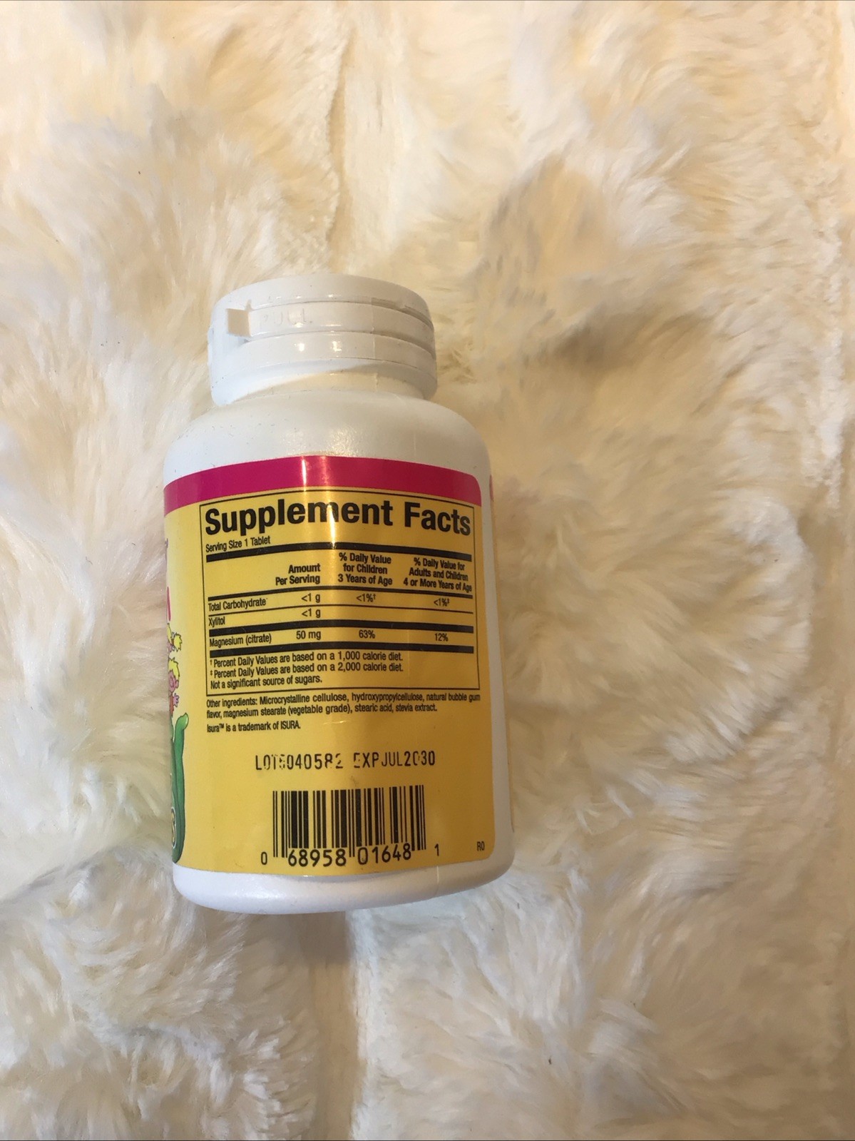 Natural Factors BigFriends Magnesium Citrate 50mg,Bubble Gum,60 Chewable Tabs