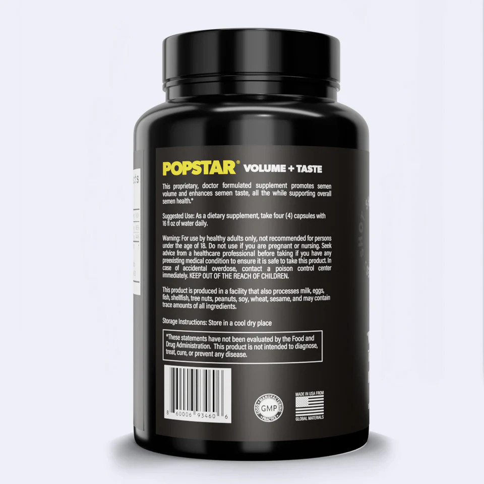 POPSTAR Semen Volume Supplement-Men’s Semen Health & Fertility-Doctor Formulated