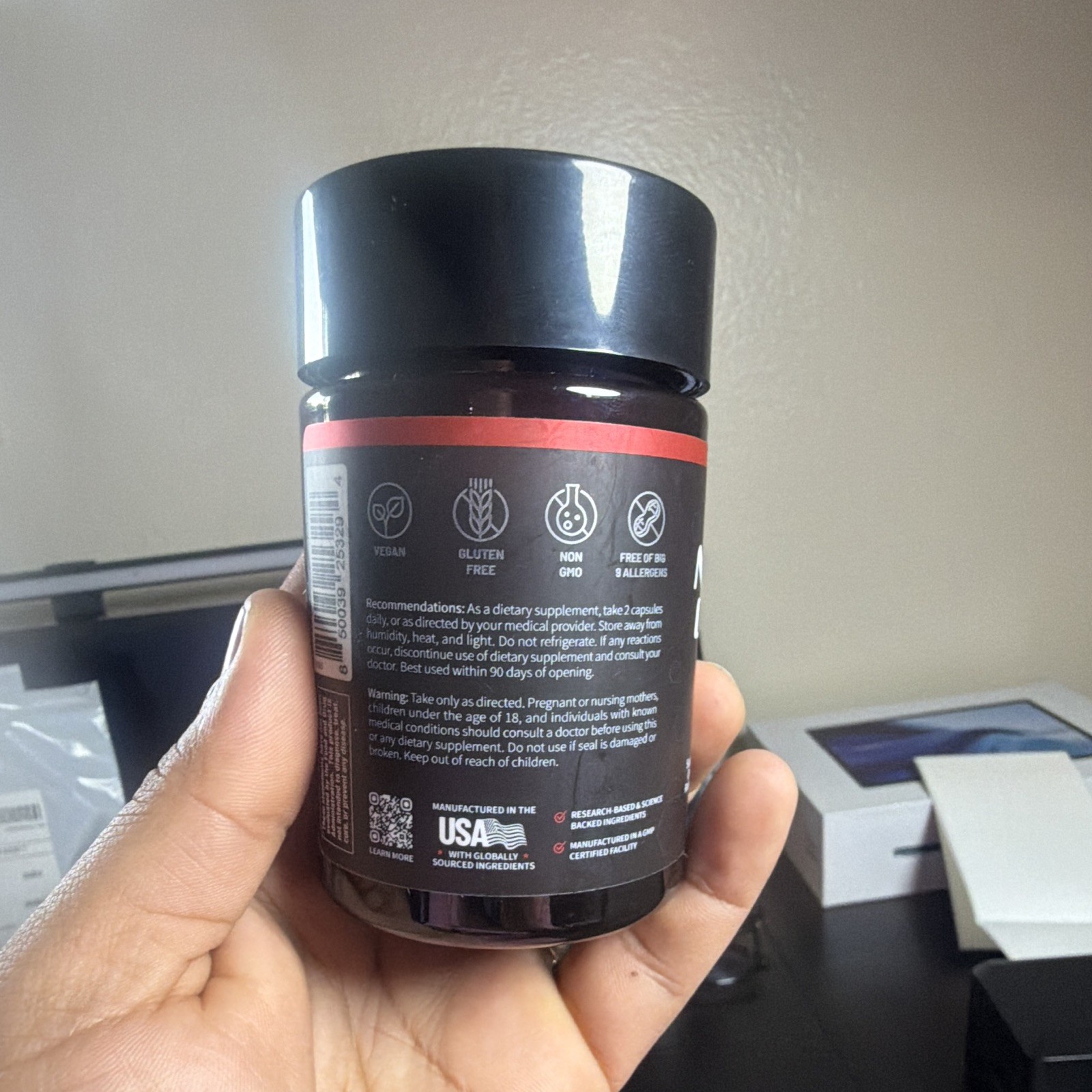 SNAP Nitric Oxide Booster Capsules L-Citrulline L-Arginine Vegan 60 10mg