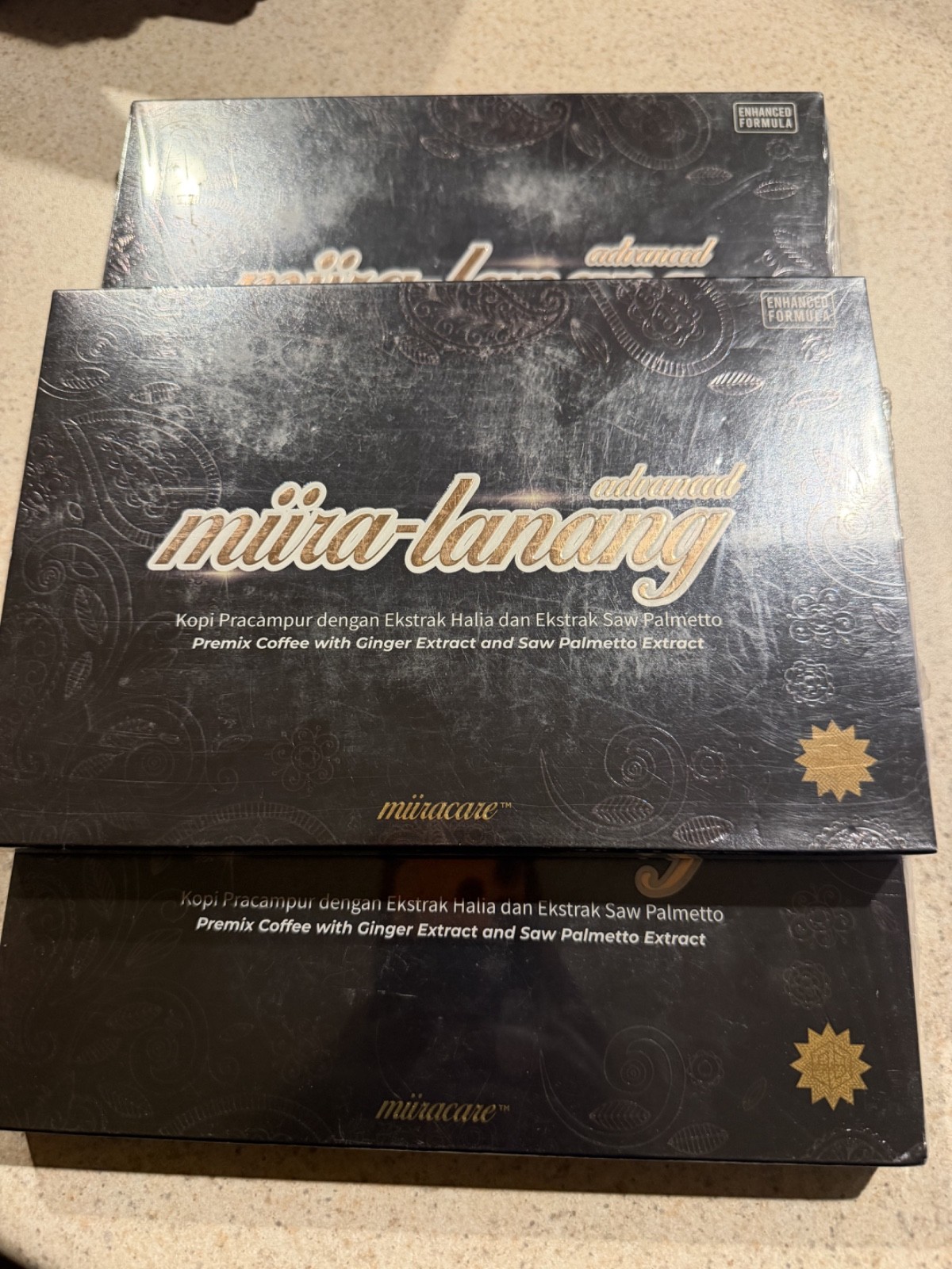 1 Miira Lanang coffee for men supports prostate and sexual health. 40 sachets