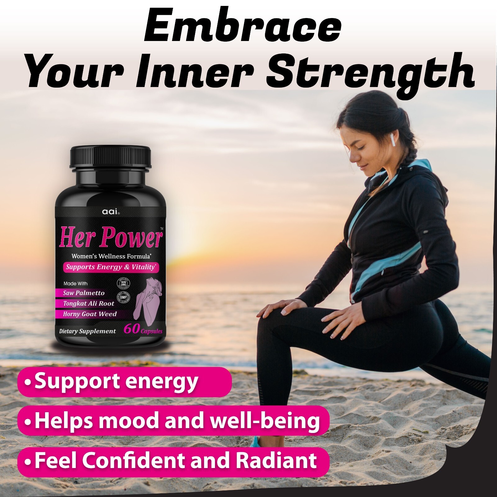 Pure Romance Women Performance Booster Pills, Energy Booster