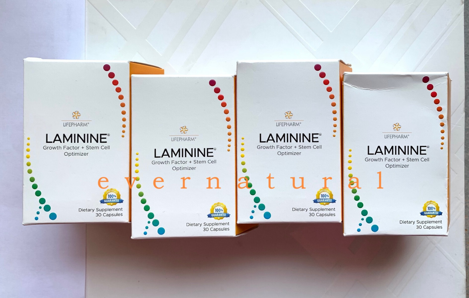 4 bottles of LifePharm Laminine Amino Acids supplement 30 caps ea.