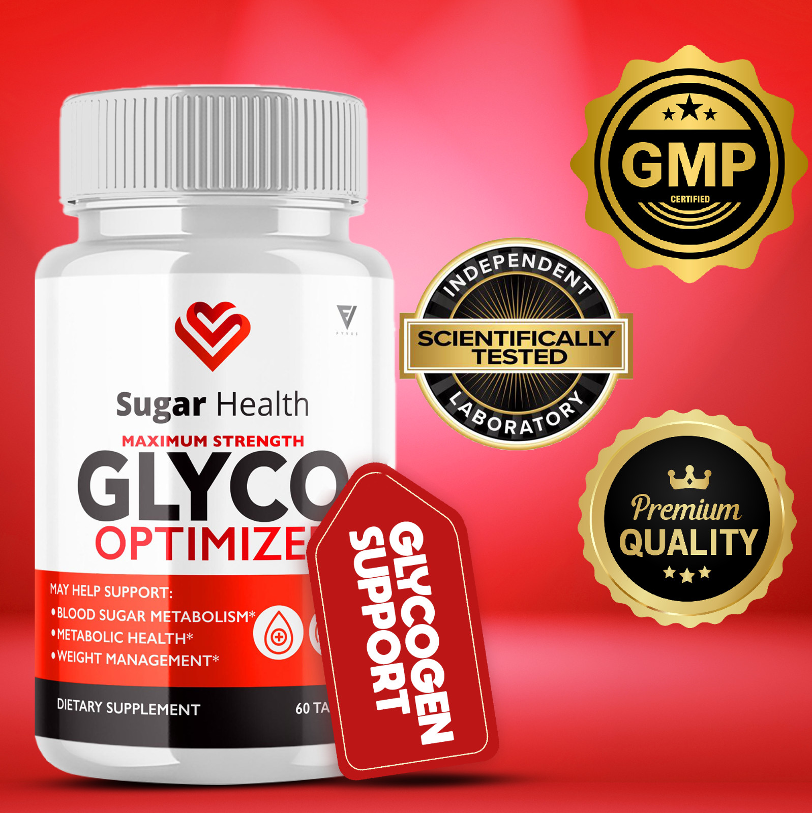 (3 Pack) Sugar Health Glyco Optimizer For Max Healthy Blood Sugar (180 Capsules)