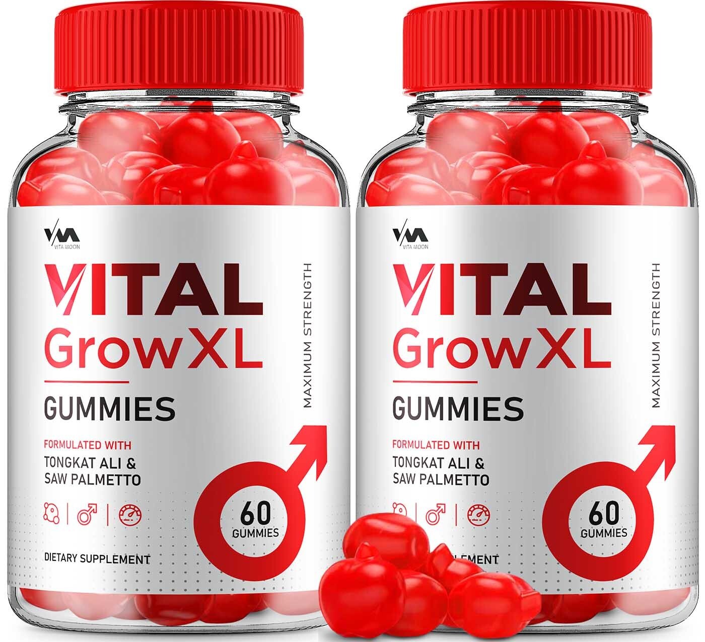 (2 Pack) Vital Grow XL Gummies for Men – VitalGrowXL Maximum Performance, 120…