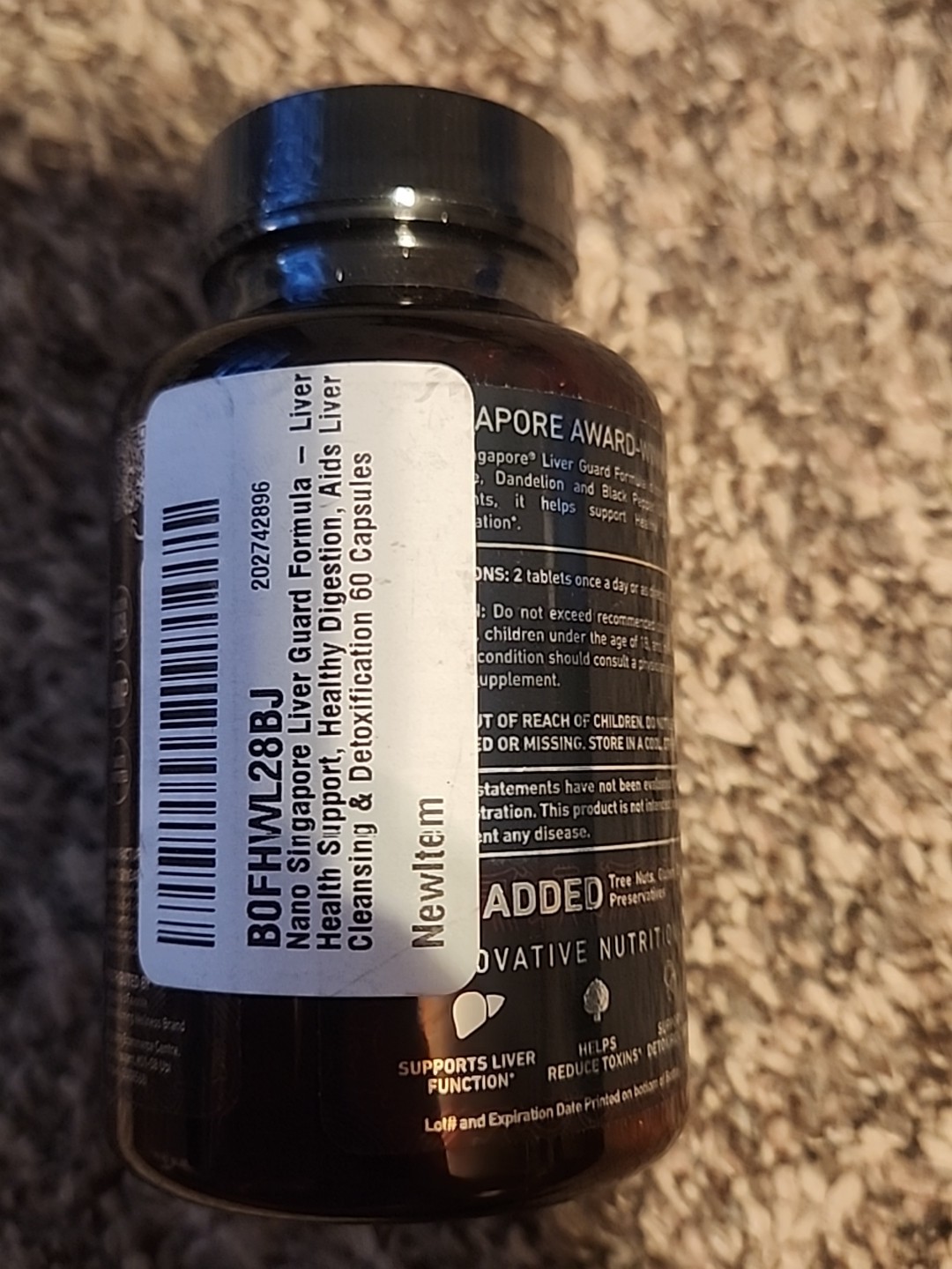 Liver Guard Formula 60 Capsules Detox Cleanse Support Exp 10/2027