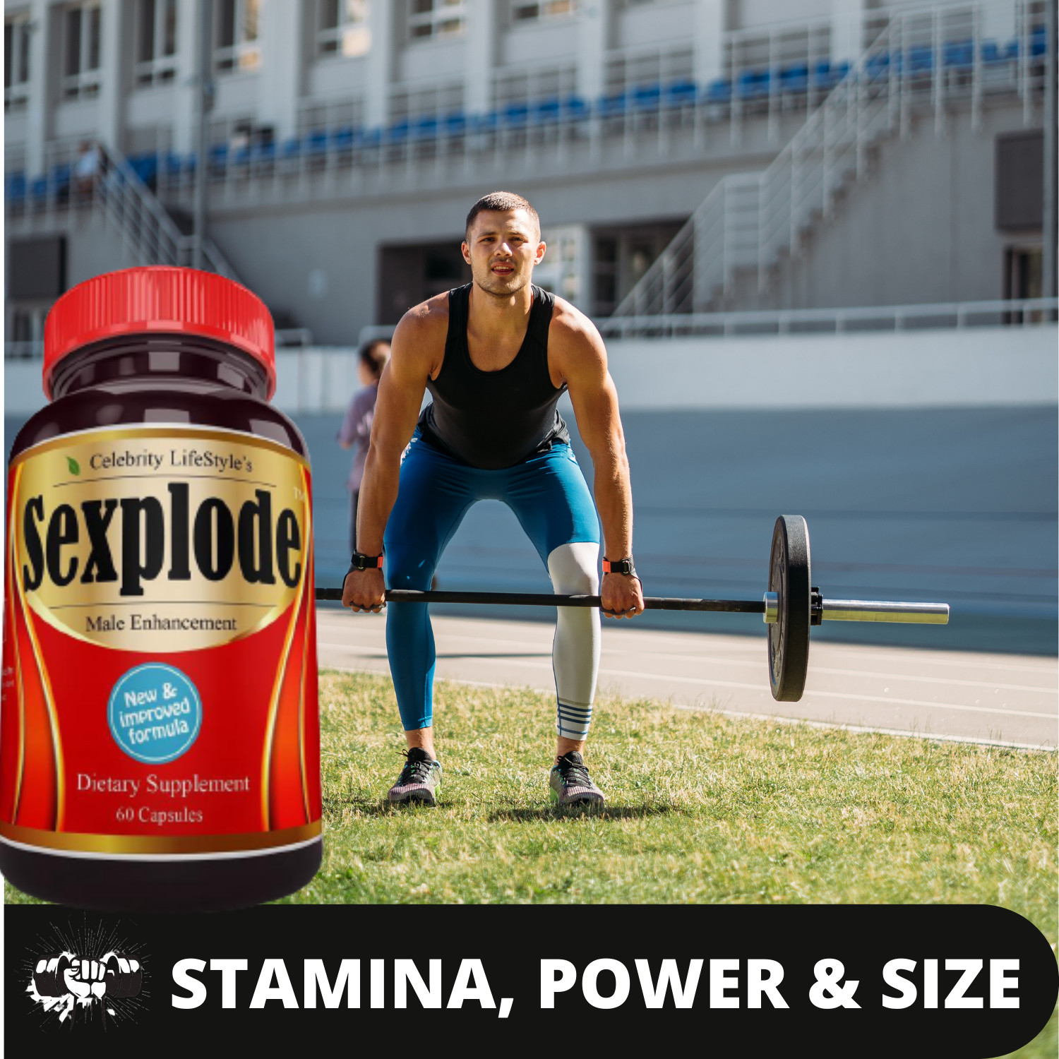 XXXplode for Men Male Enhancement, Testosterone Booster, Energy, Stamina – 60C
