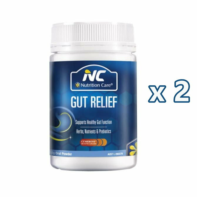 2 x Nutrition Care NC Gut Relief 150g Support Healthy Gut Function 300g