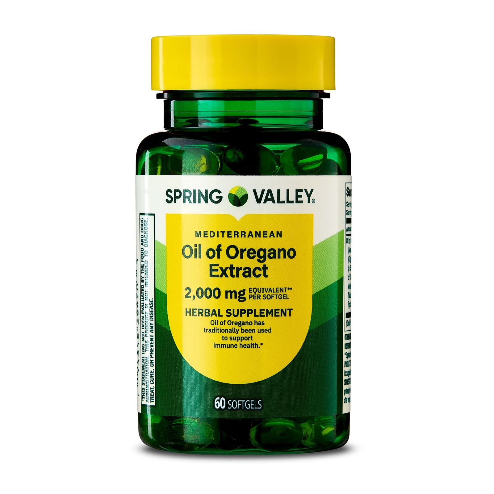 Spring Valley Mediterranean Oil of Oregano Extract 60 Softgels 2000 mg