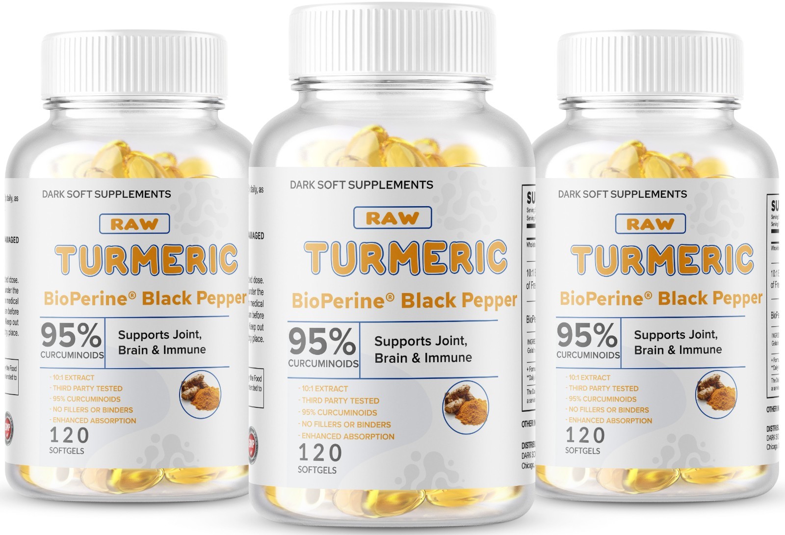 360 Soft TURMERIC 95% CURCUMIN 10,000mg EXTRACT TUMERIC BLACK PEPPER ANTIOXIDANT