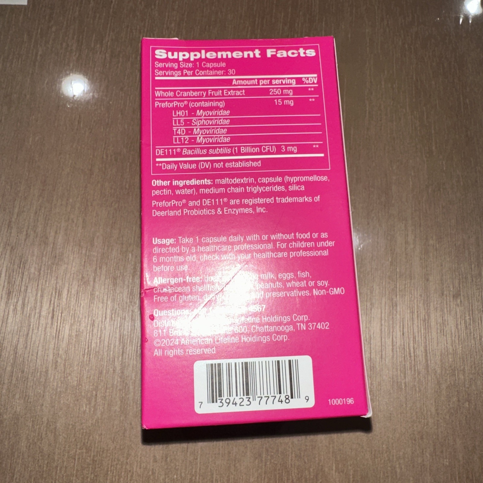 Florajen Women’s Triple Action Probiotic Pre + Pro + Cranberry 30 Caps EXP10/26