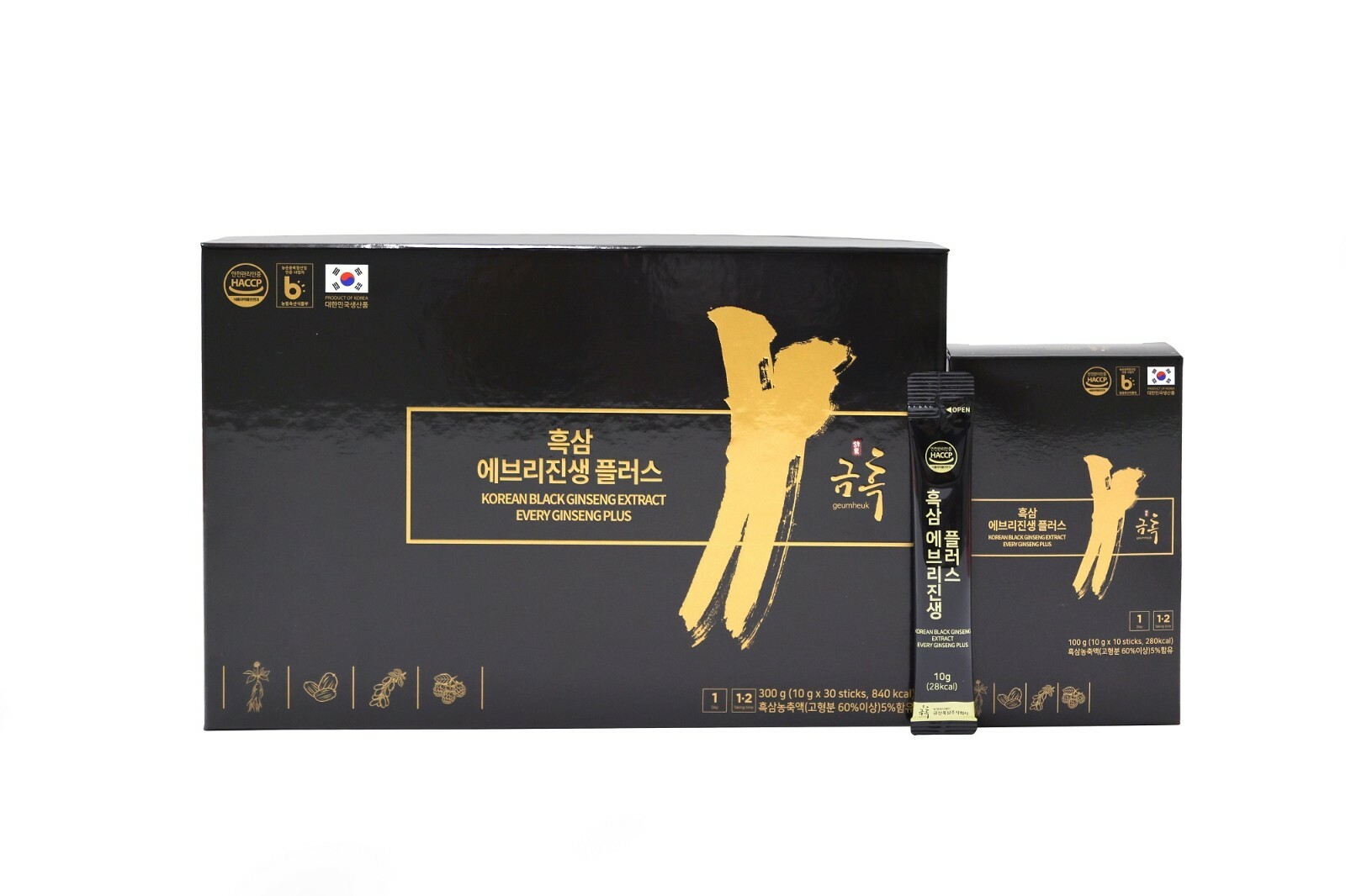 GeumHeuk Korean Black Ginseng Extract Every Ginseng Plus. 10g X 30 Stick Pouches