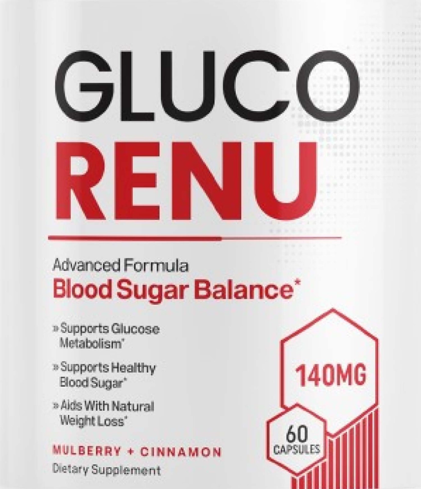 Gluco Renu Blood Health Support Supplement 60 Capsules Genuine GlucoRenu