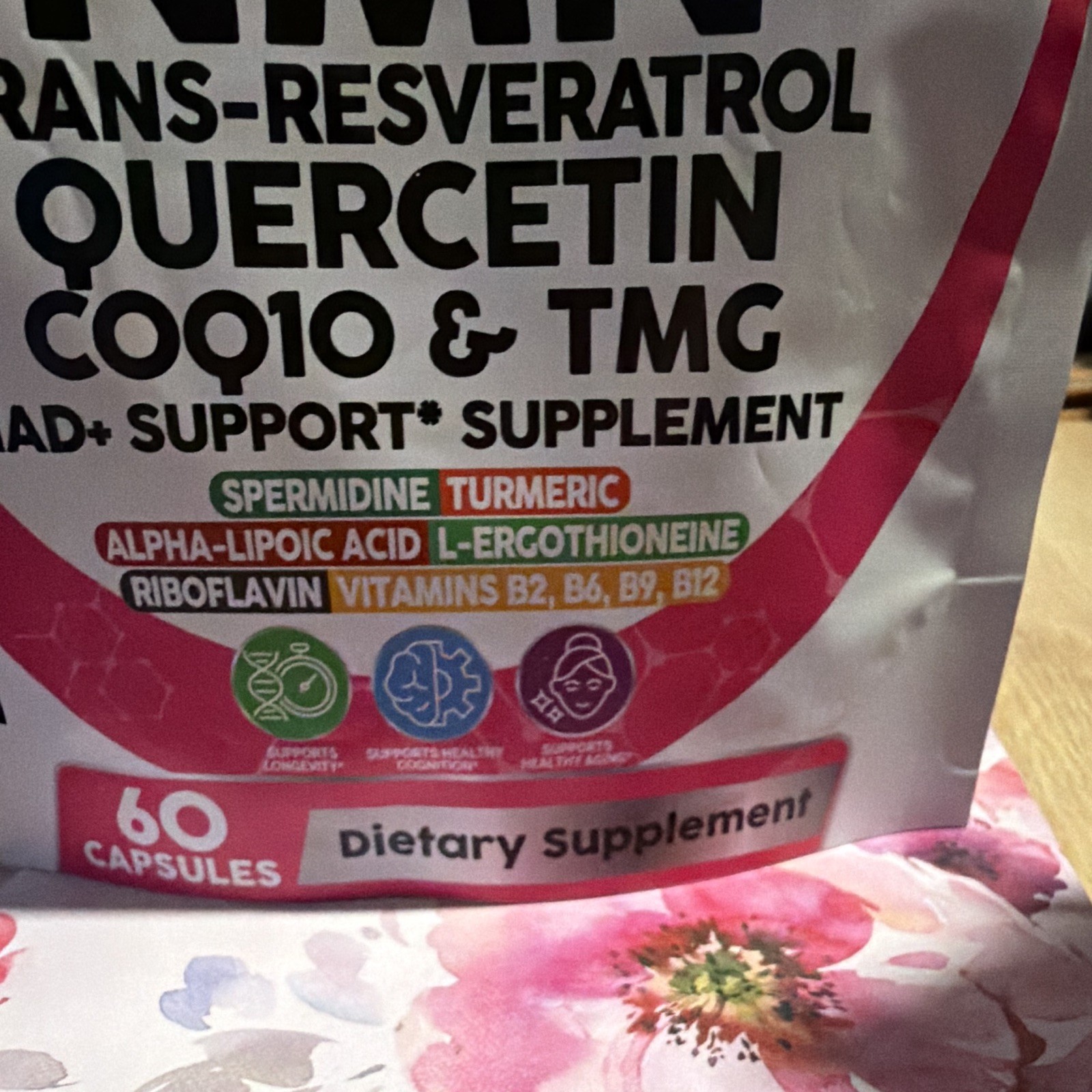 Clean Nutra Juvanix NMN Resveratrol Quercetin CoQ10 TMG 60ct Vegan Exp 03/2028