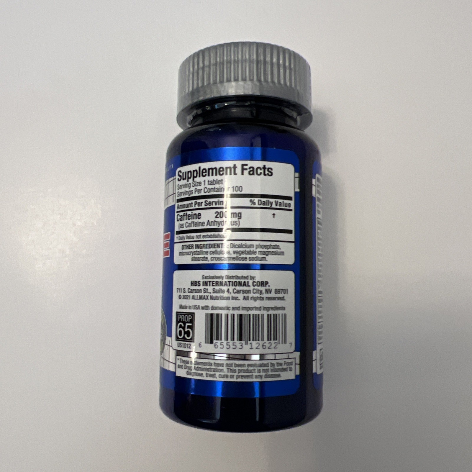 ALLMAX Essentials Caffeine 200mg 100 Tab Energy Workout Exp 5/2026