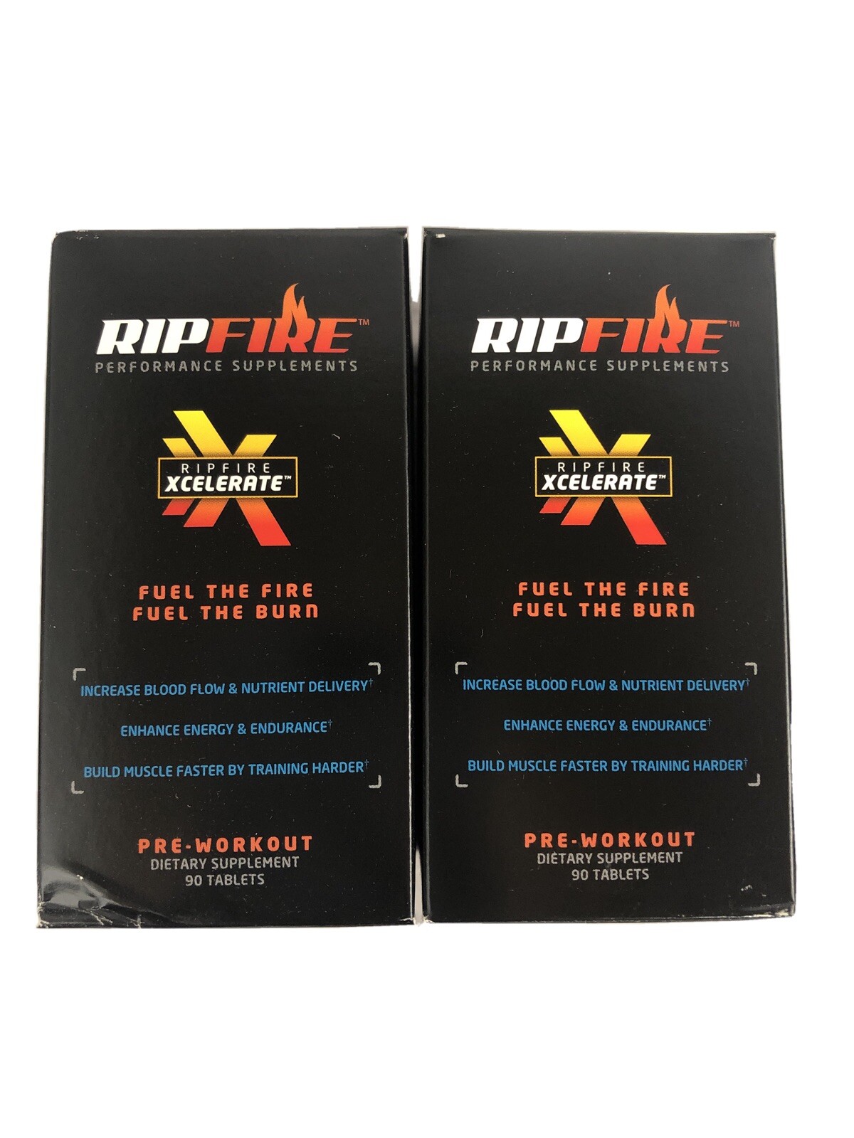 Lot of TWO RipFire Xcelerate Pre-Workout Dietary Supplement