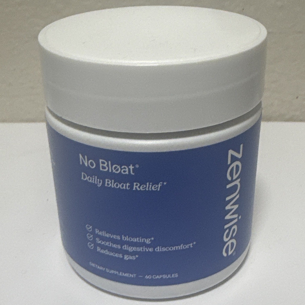 Zenwise No Bloat Gas & Bloating Relief 60 Capsules Exp 04/2028