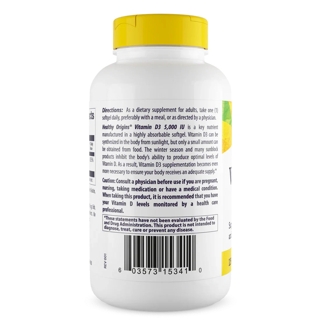 Healthy Origins Vitamin D3 5,000 IU | 540 Softgels