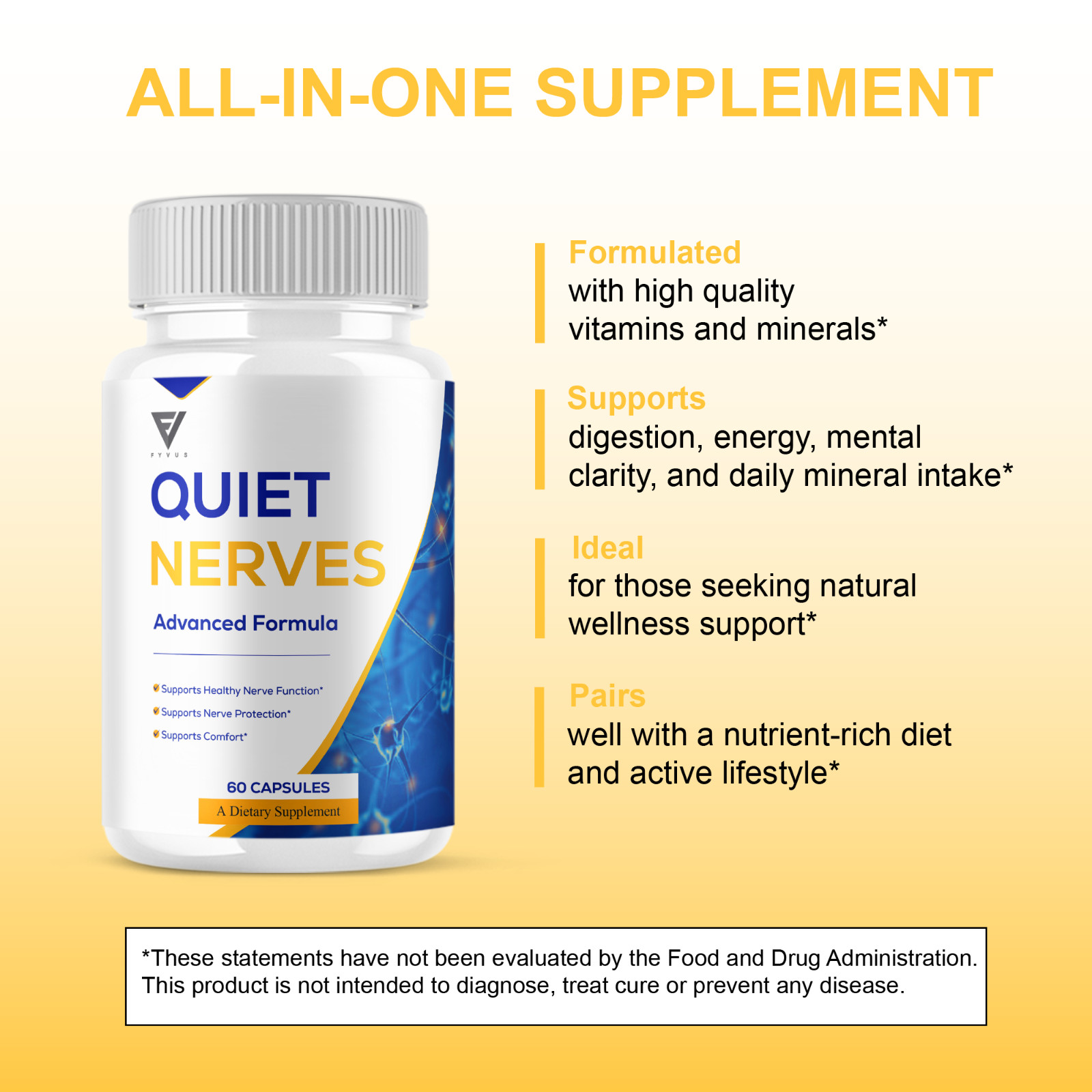 (5 Pack) Quiet Nerves Advanced Support, QuietNerves Formula (300 Capsules)