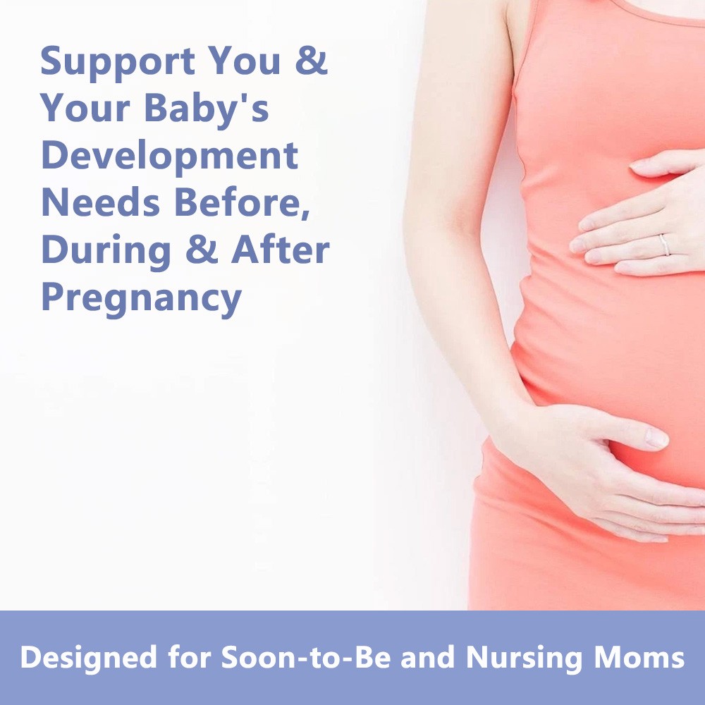 Prenatal Postnatal Multivitamin Gummies | Methyl Folate for Mom & Baby, 60 Chews