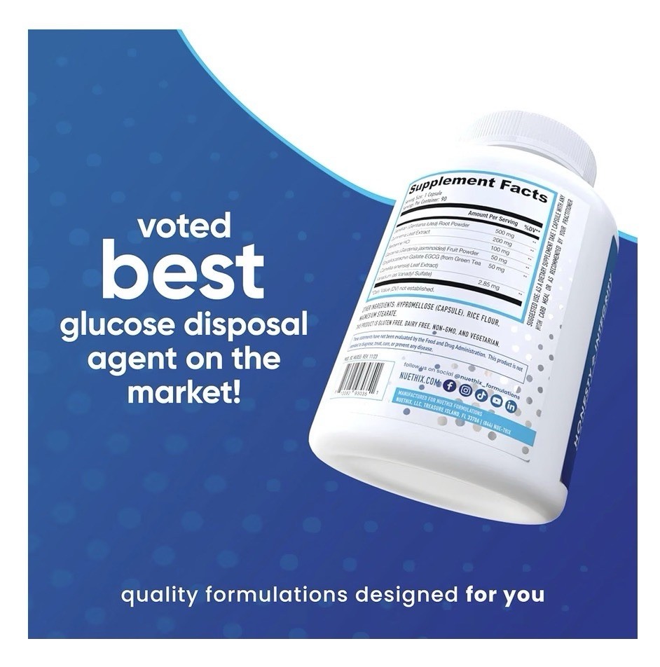 NuEthix GDA-MAX PRO Advanced Glucose Disposal Agent Metabolism Weight Heart 90ca