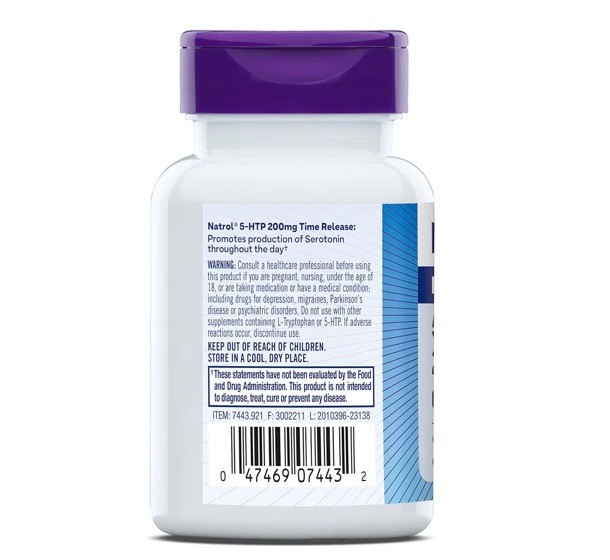 3-Pack 200 mg 60 Time-Release Tablets Natrol Mood + Stress 5-HTP 200mg EXP3/2026