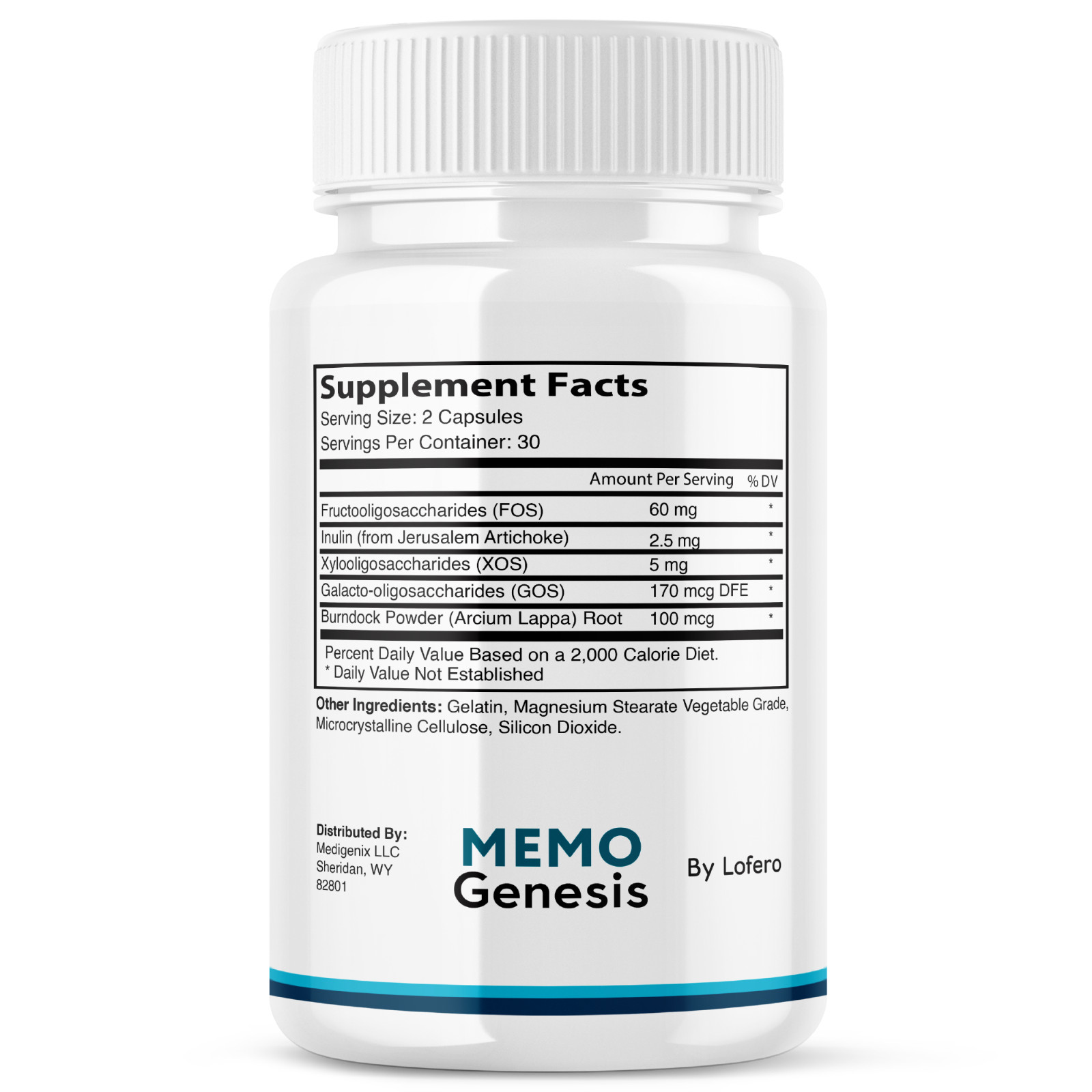 Memo Genesis Capsules Nootropic All Natural Formula Brain Supplement (60 ct)