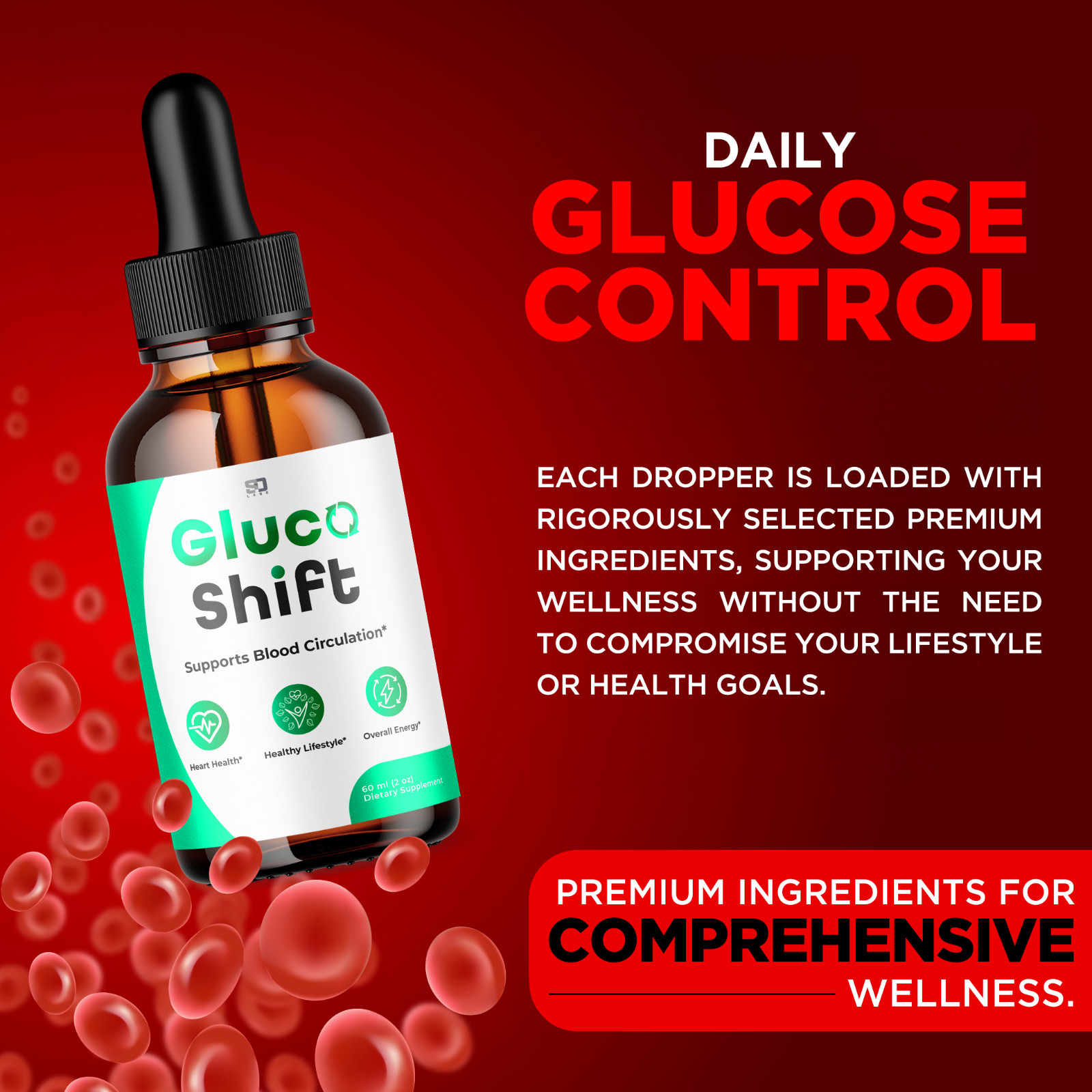 Gluco Shift Blood Drops – Supports Blood Health & Balanced Lifestyle – 3 Pack