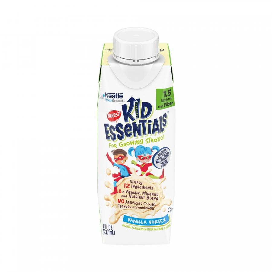 Boost Kid Essentials 1.5 W/ Fiber Vanilla Vortex 8 Oz. Carton Ready to Use 24 Ct