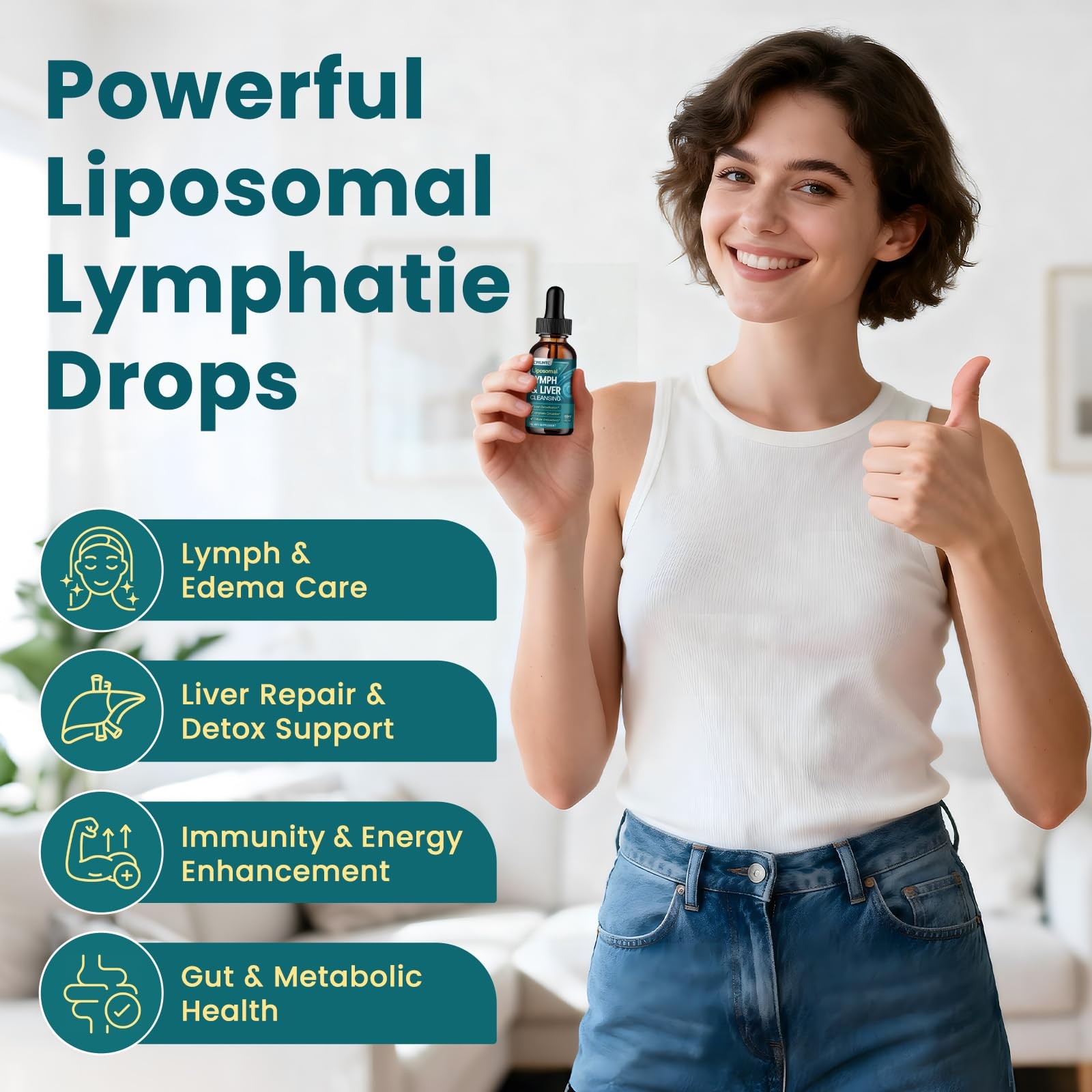 Lymphatic Drainage Drops Liver Cleanse Detox Milk Thistle Drenaje Linfatico