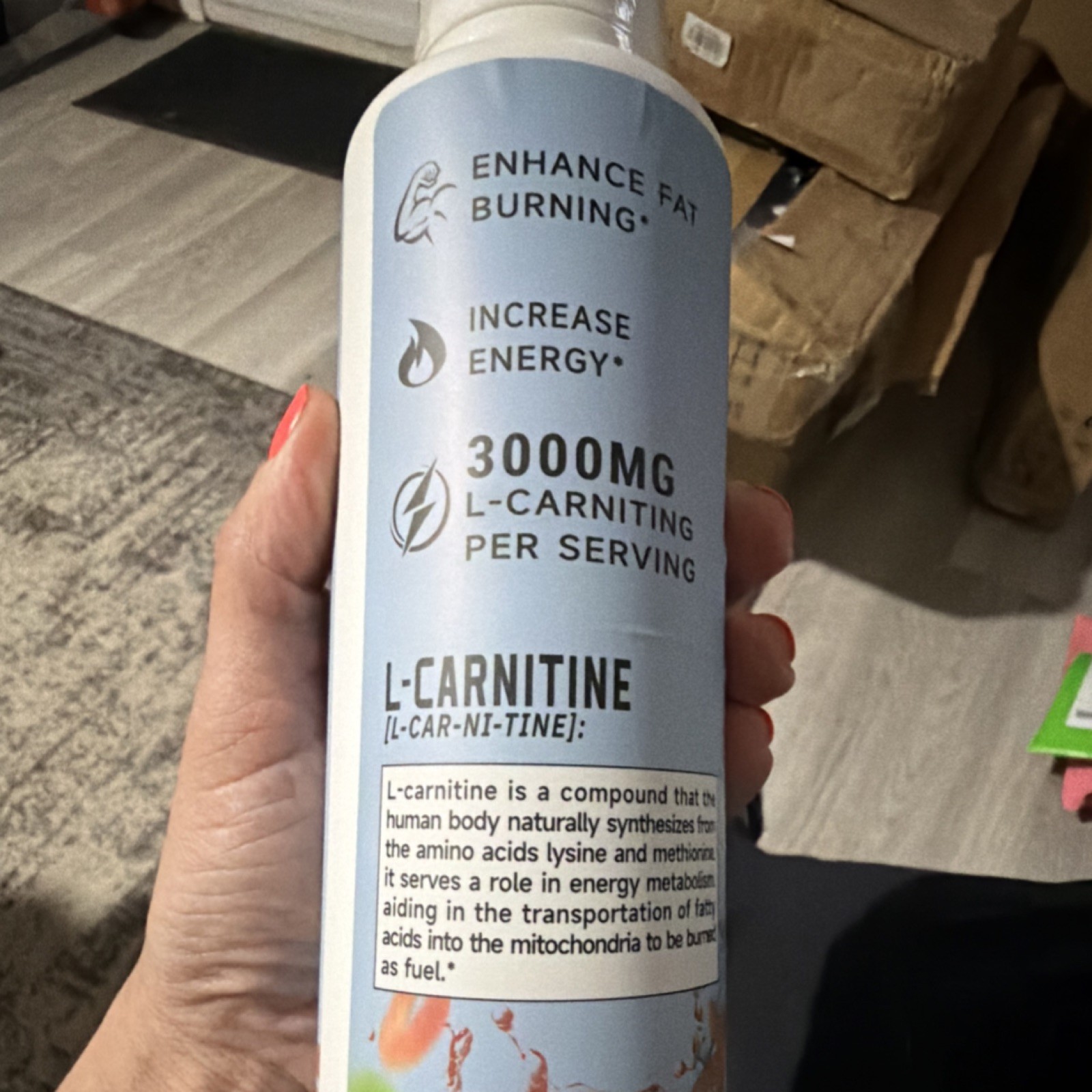 DUWZGU Liquid L-Carnitine 3000mg Sour Gummy Worm Thiamine Niacin Exp 07/2028