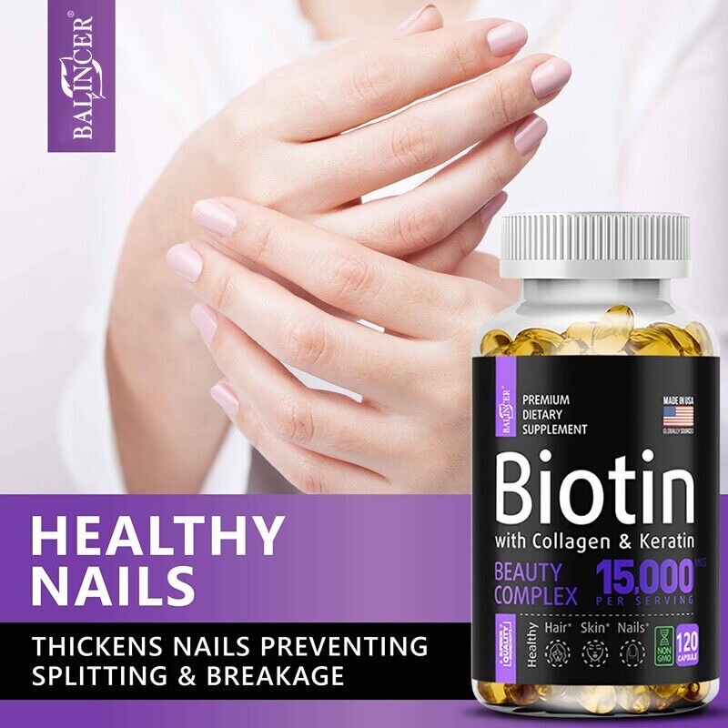 Hair Growth Supplement Strengthens and Repairs Hair 30 To 120 Capsules 04/2026