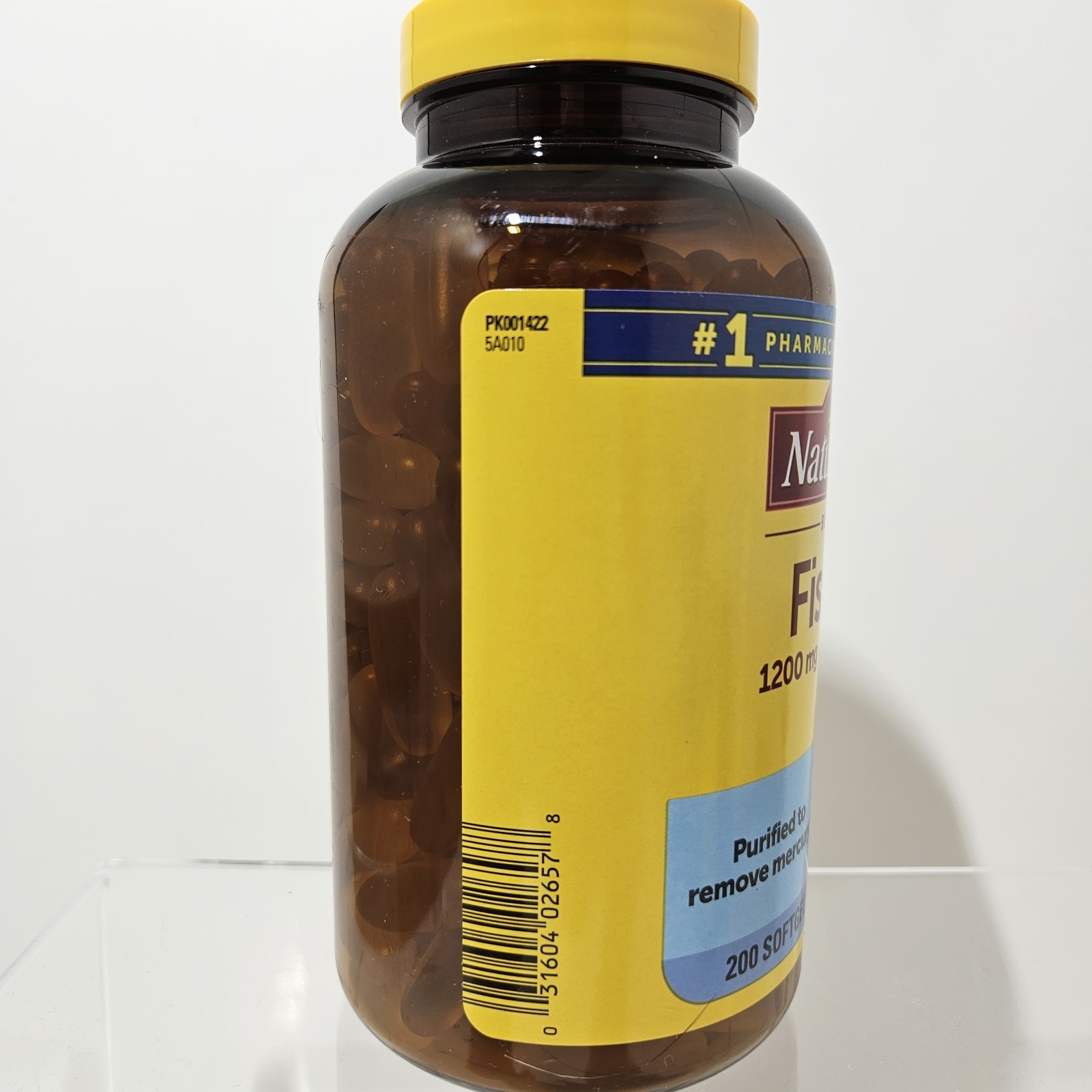 Nature Made Fish Oil 1200mg (360 mg Omega-3) Heart Health 200 Softgels Exp 03/29