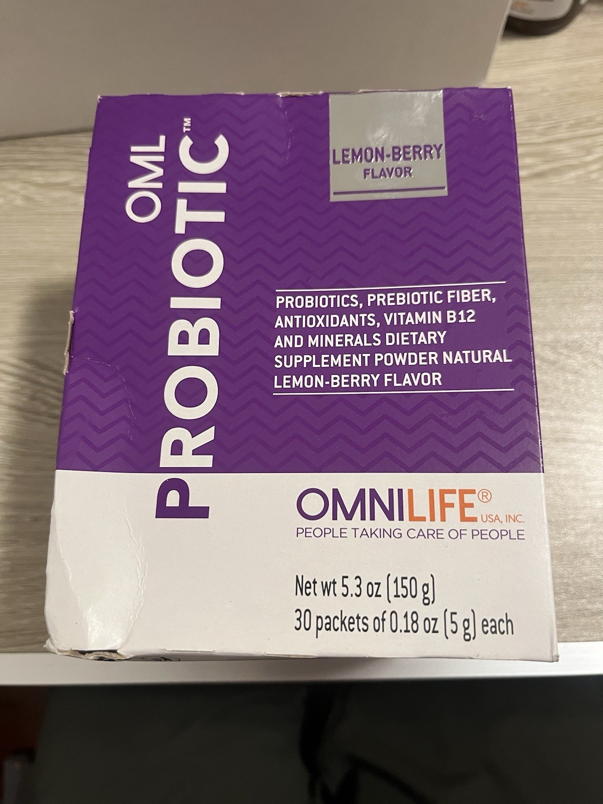Omnilife Probiotic Lemon-Berry Powder B12 Zinc Selenium 30 Packets