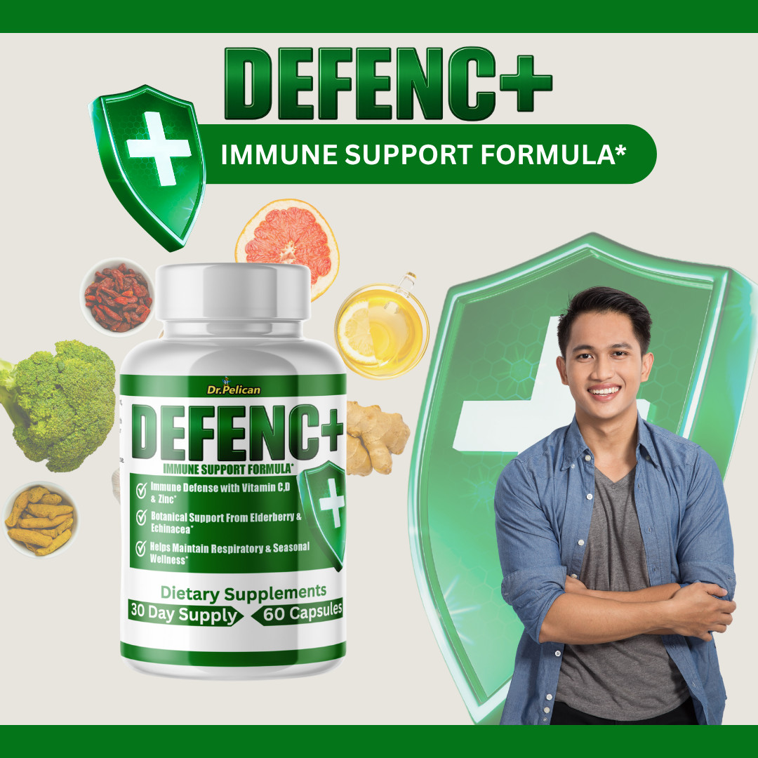 Defenc+- Immune Support- 2 Bottles- 120 Capsules